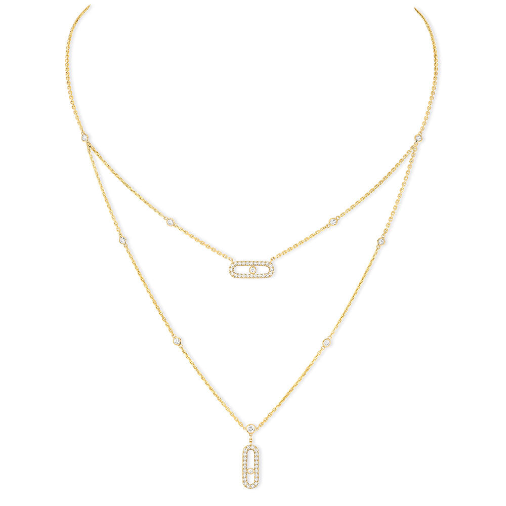 MOVE 2 ROW DIAMOND NECKLACE