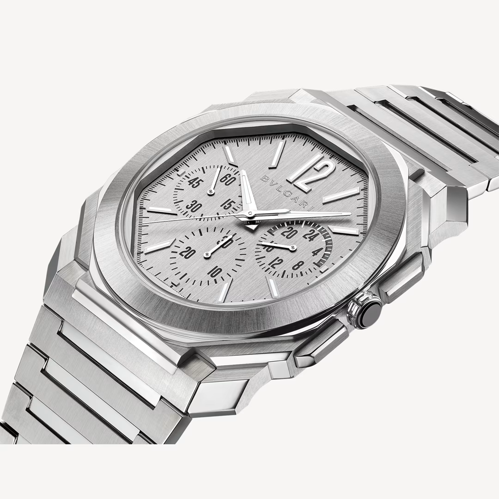 Octo Roma Chronograph Steel 42mm Automatic Bracelet Watch