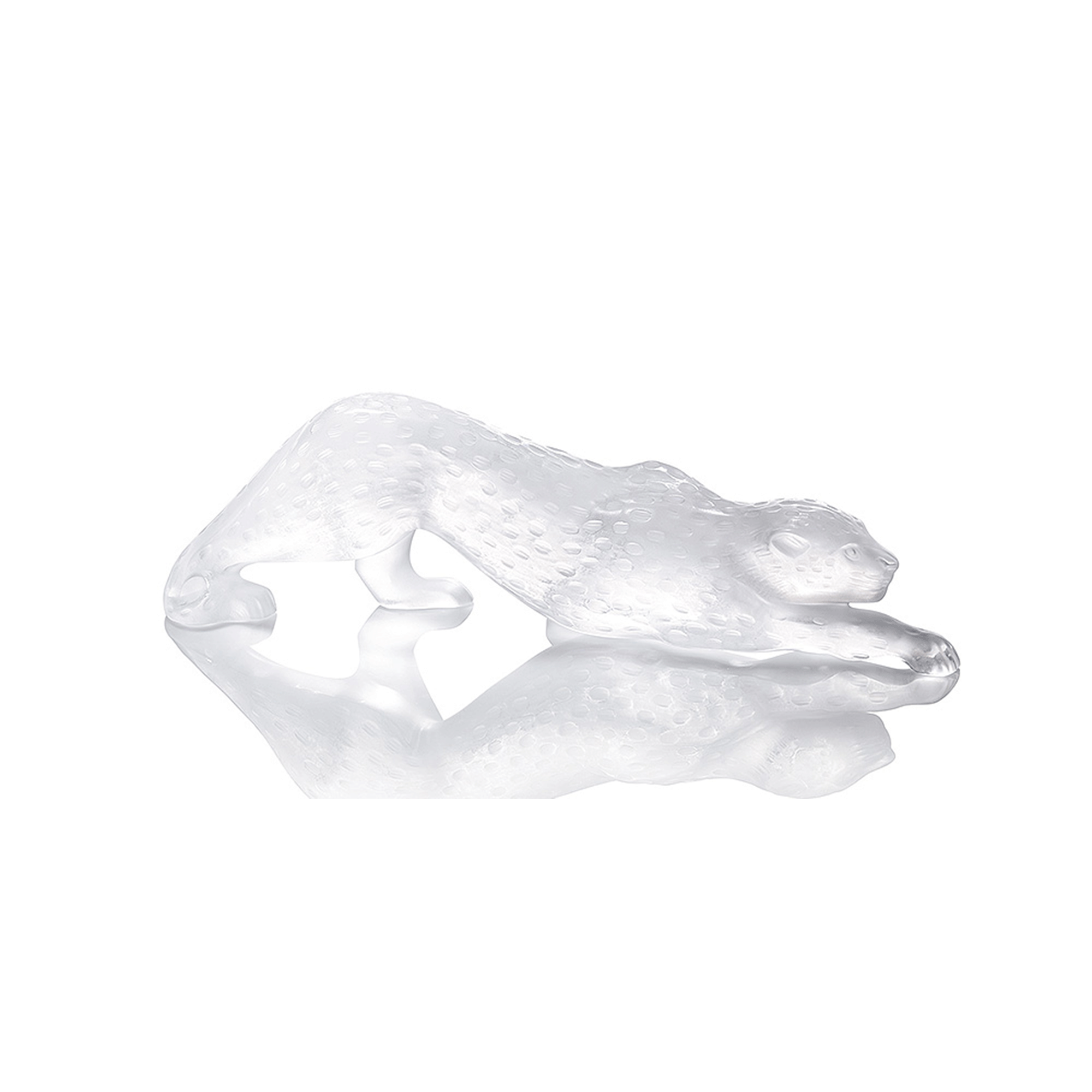 Zeila Panther Large Clear Crystal Sculpture