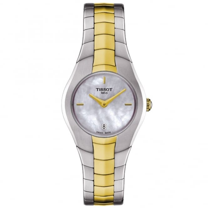 T-Round 26mm Two-Tone Steel & Yellow Gold PVD Ladies Watch