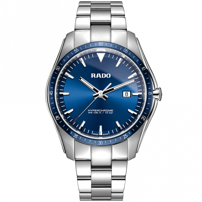 HyperChrome 45mm Steel & Blue Dial Men's Bracelet Watch