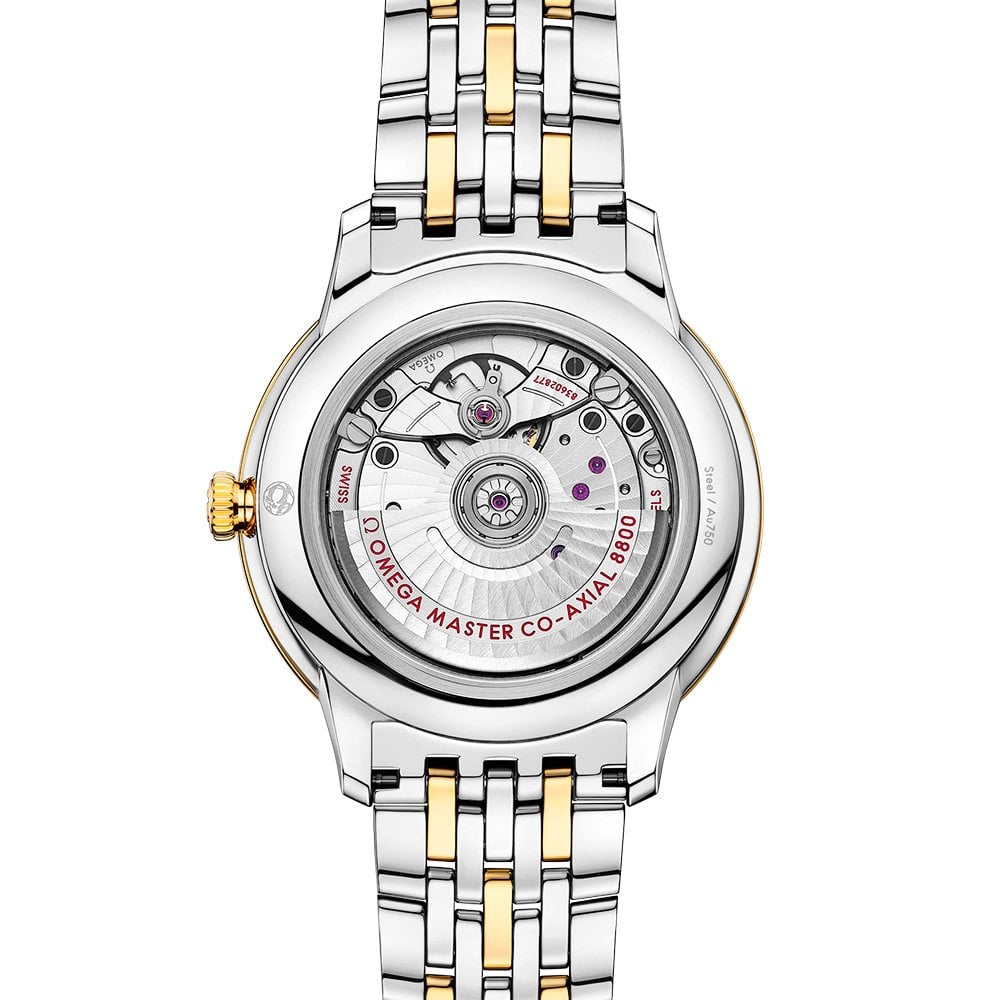 De Ville Prestige 40mm Two-Tone Silver Diamond Dial Men's Bracelet Watch
