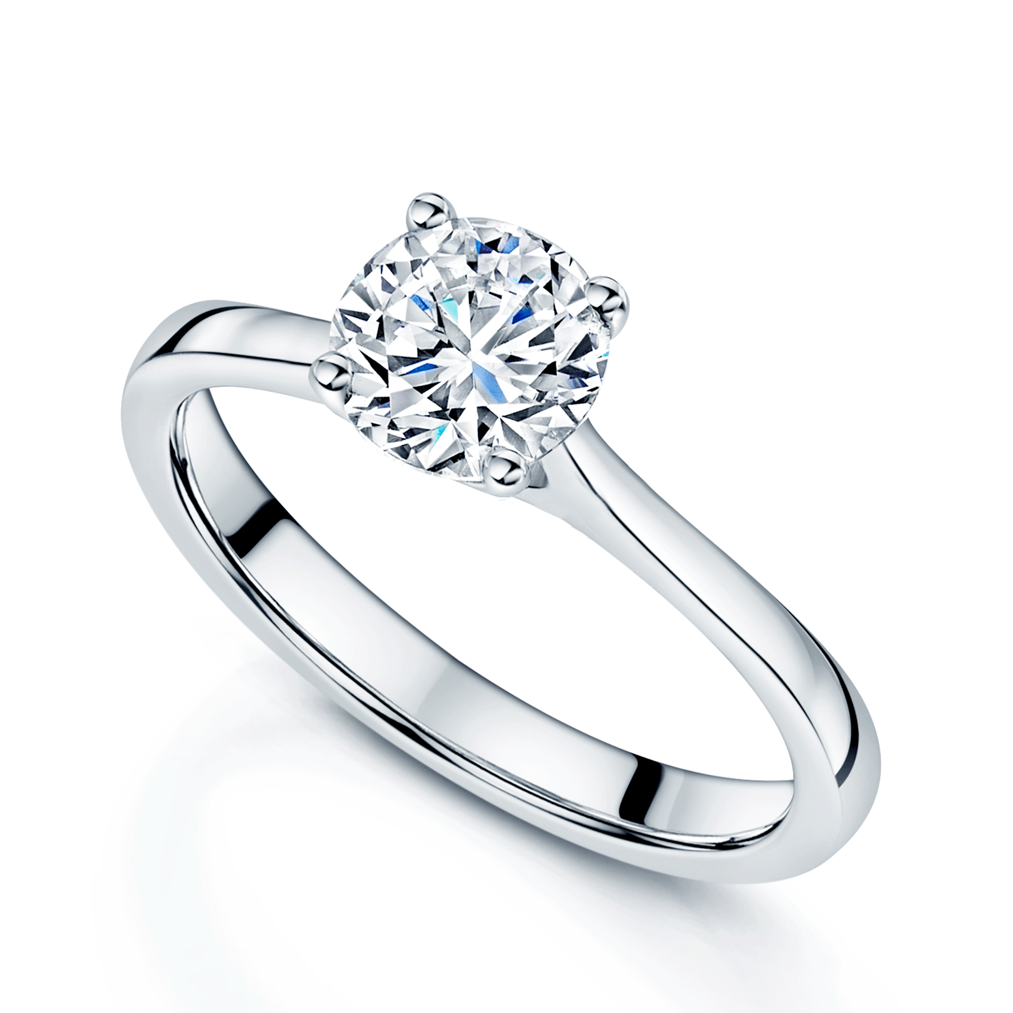 Platinum GIA Certificated 0.71 Carat Round Brilliant Cut Diamond Solitaire Ring