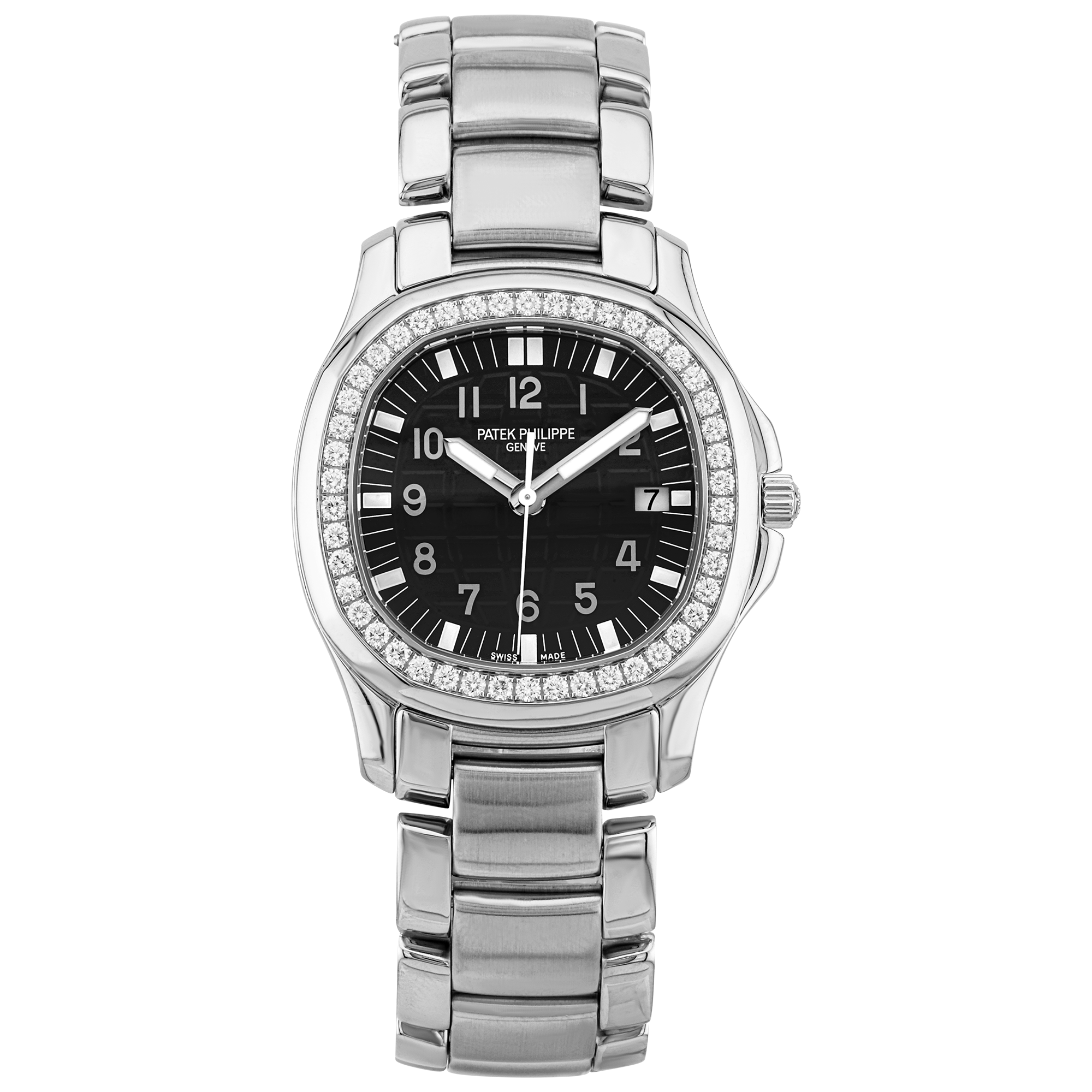 Patek Philippe Aquanaut 35mm Diamond Set Black Dial Watch (2013)