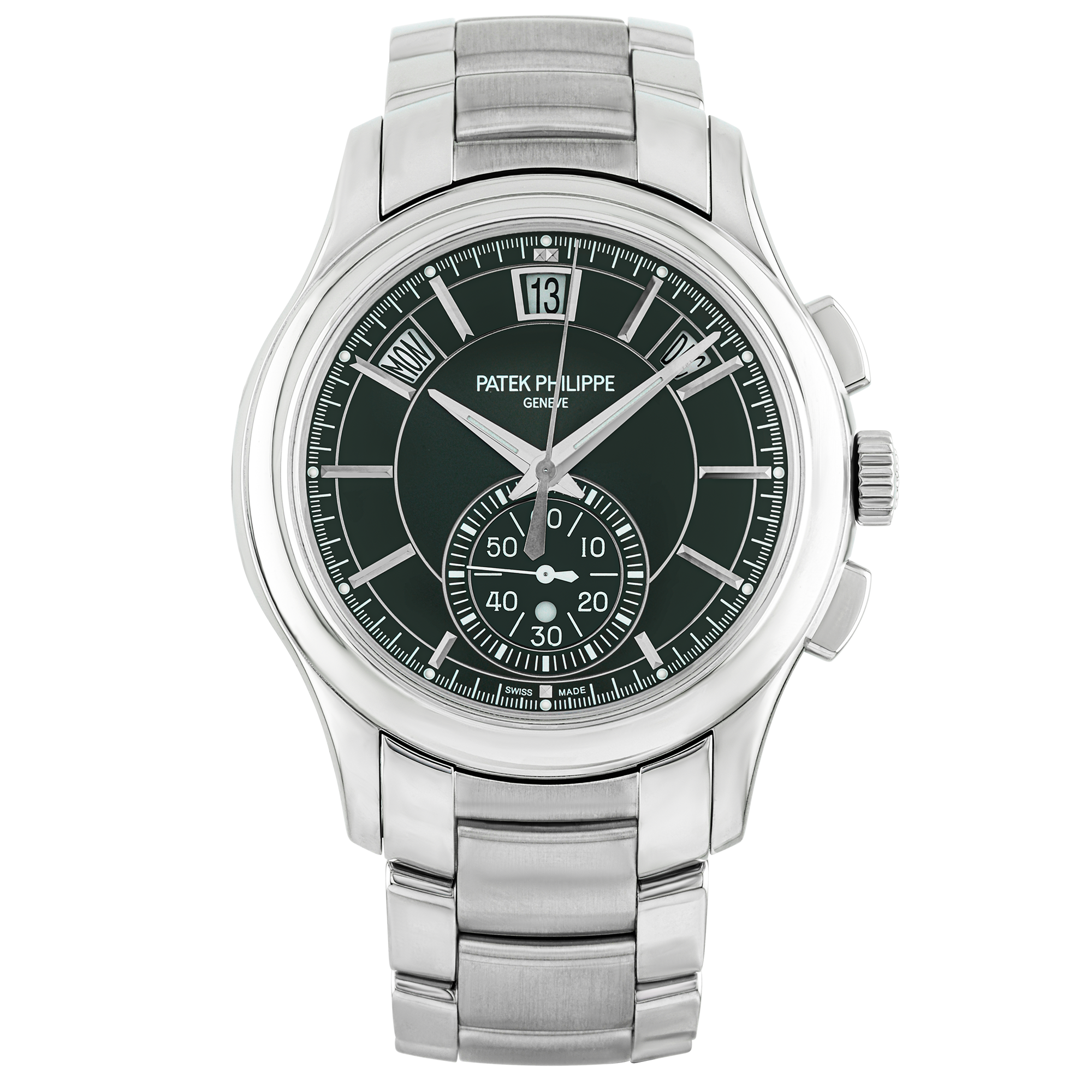 Pre-Owned Patek Philippe Complications Flyback Chronograph Green Dial Watch (2021) - Berry's Jewellers