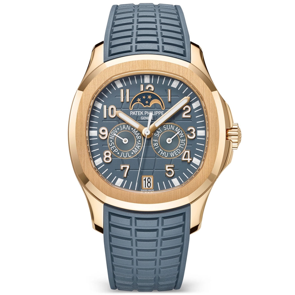 Aquanaut Annual Calendar 40mm 18ct Rose Gold Blue Dial Watch