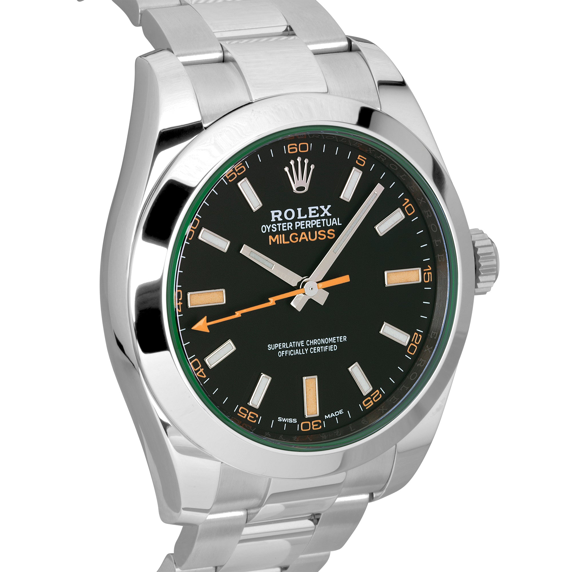 Pre-Owned Rolex Milgauss 40mm Black Dial Men's Bracelet Watch (2021)