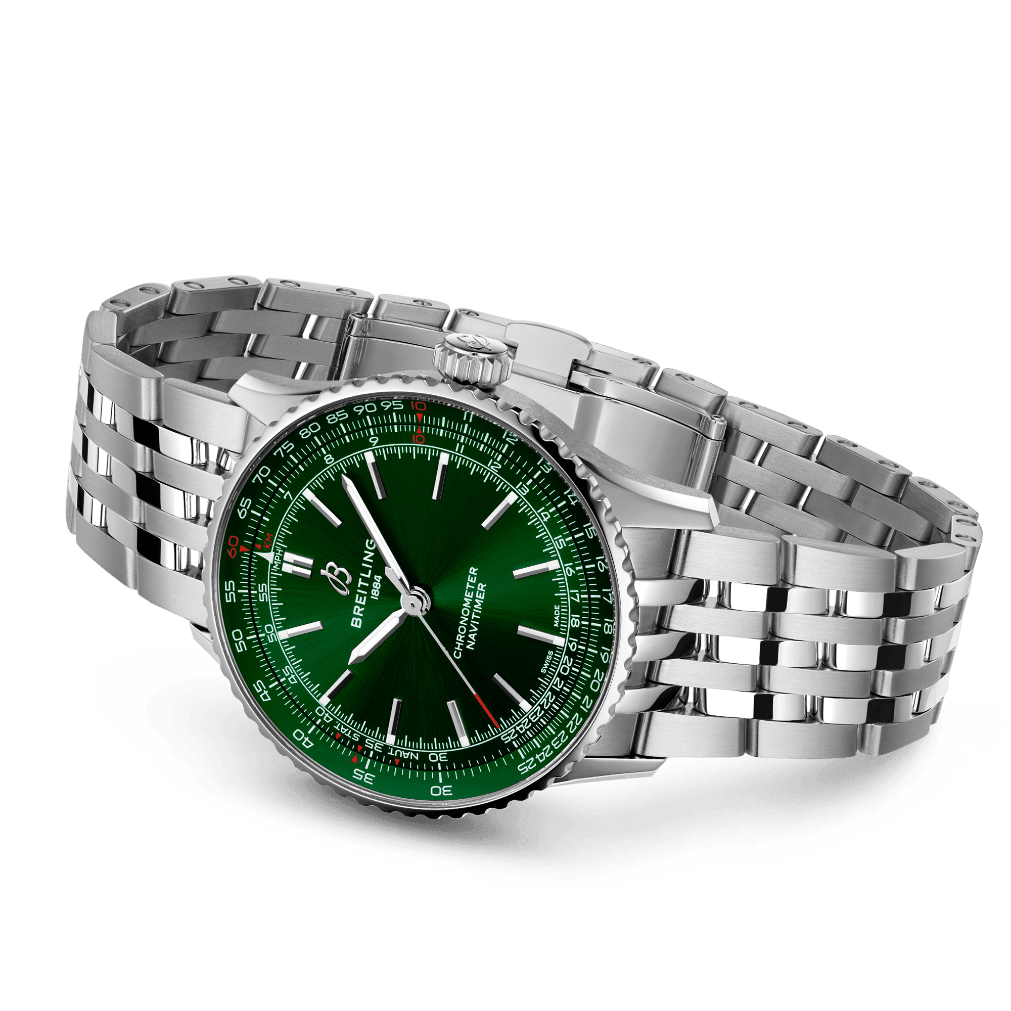 Navitimer 41mm Green Dial Men's Automatic Bracelet Watch