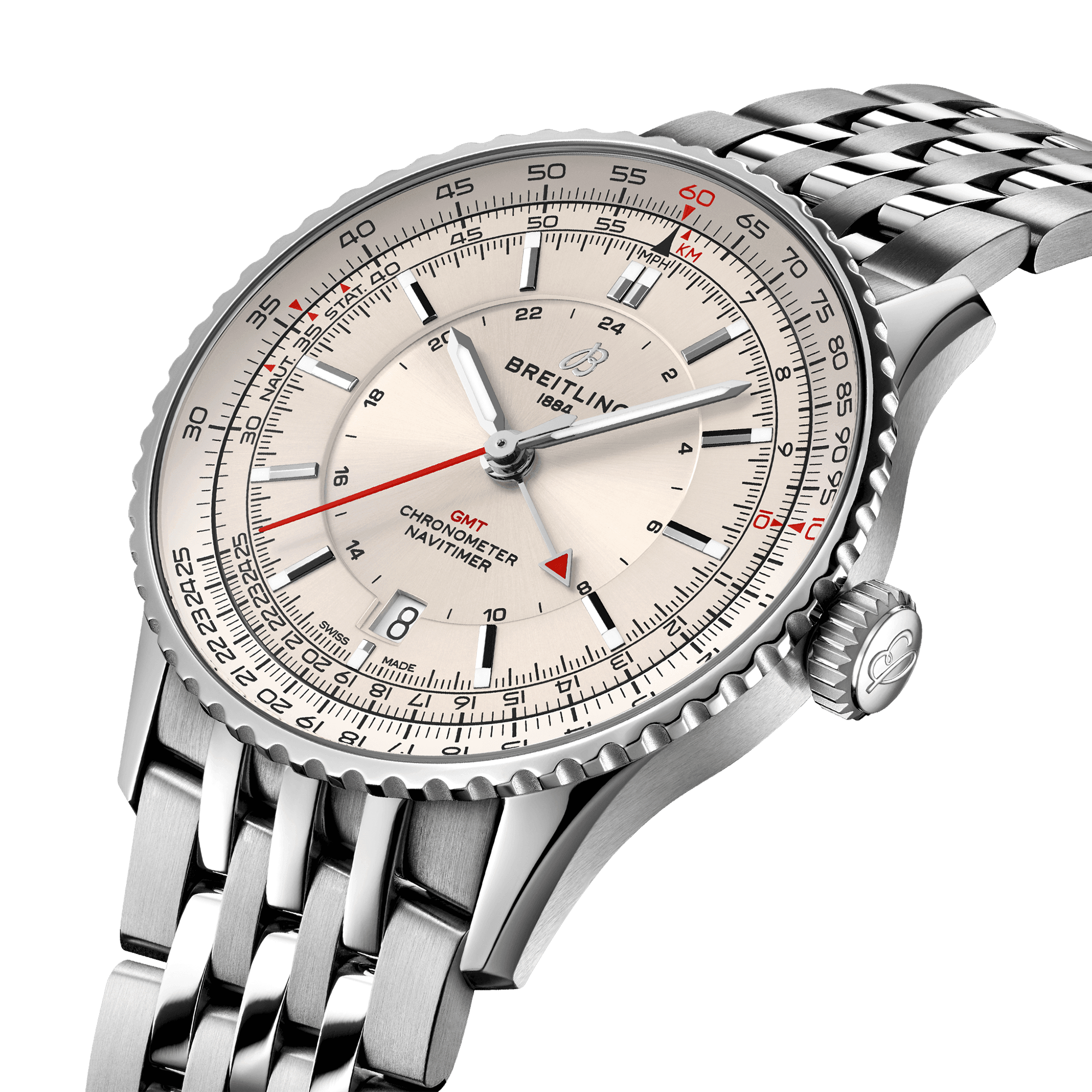 Navitimer GMT 41mm Cream Dial Men's Automatic Bracelet Watch