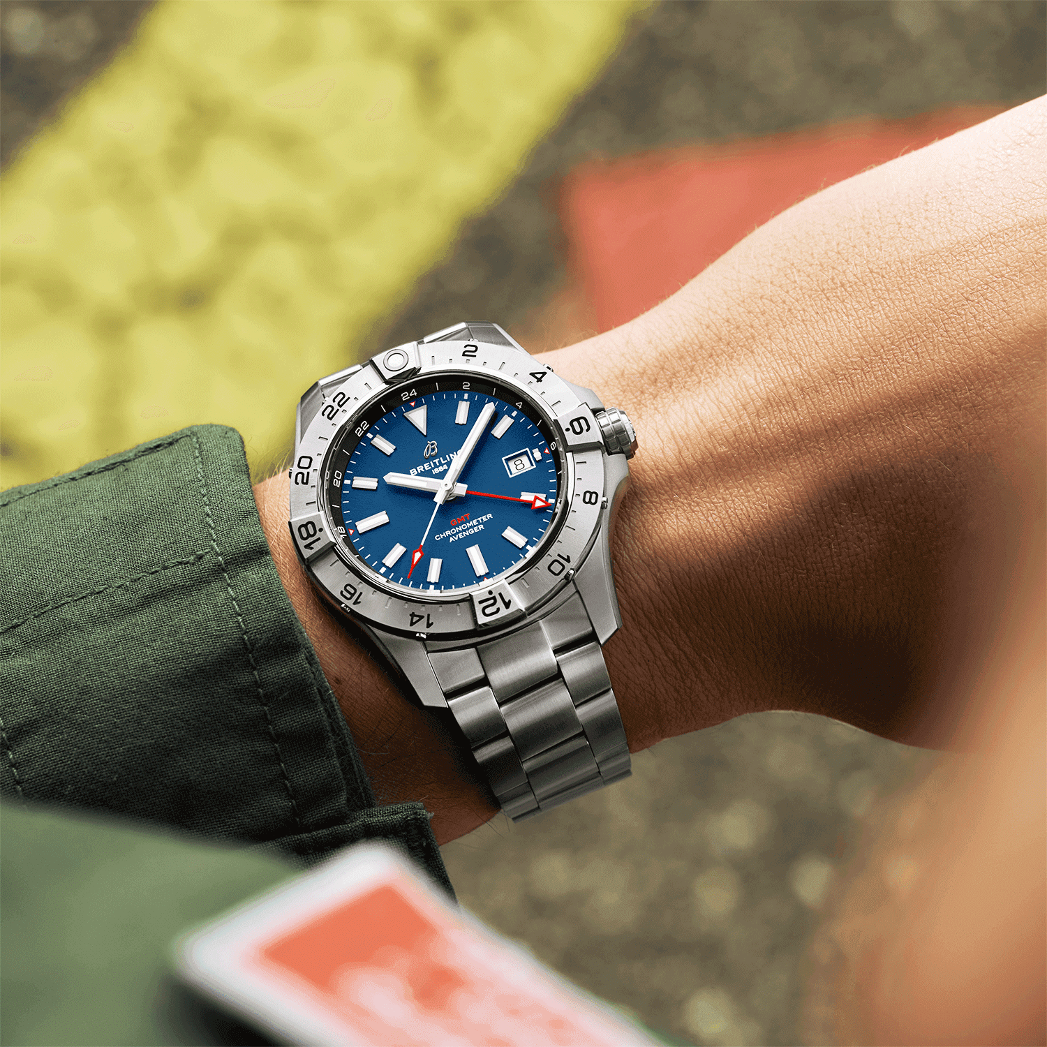 Avenger GMT 44mm Blue Dial Automatic Bracelet Watch