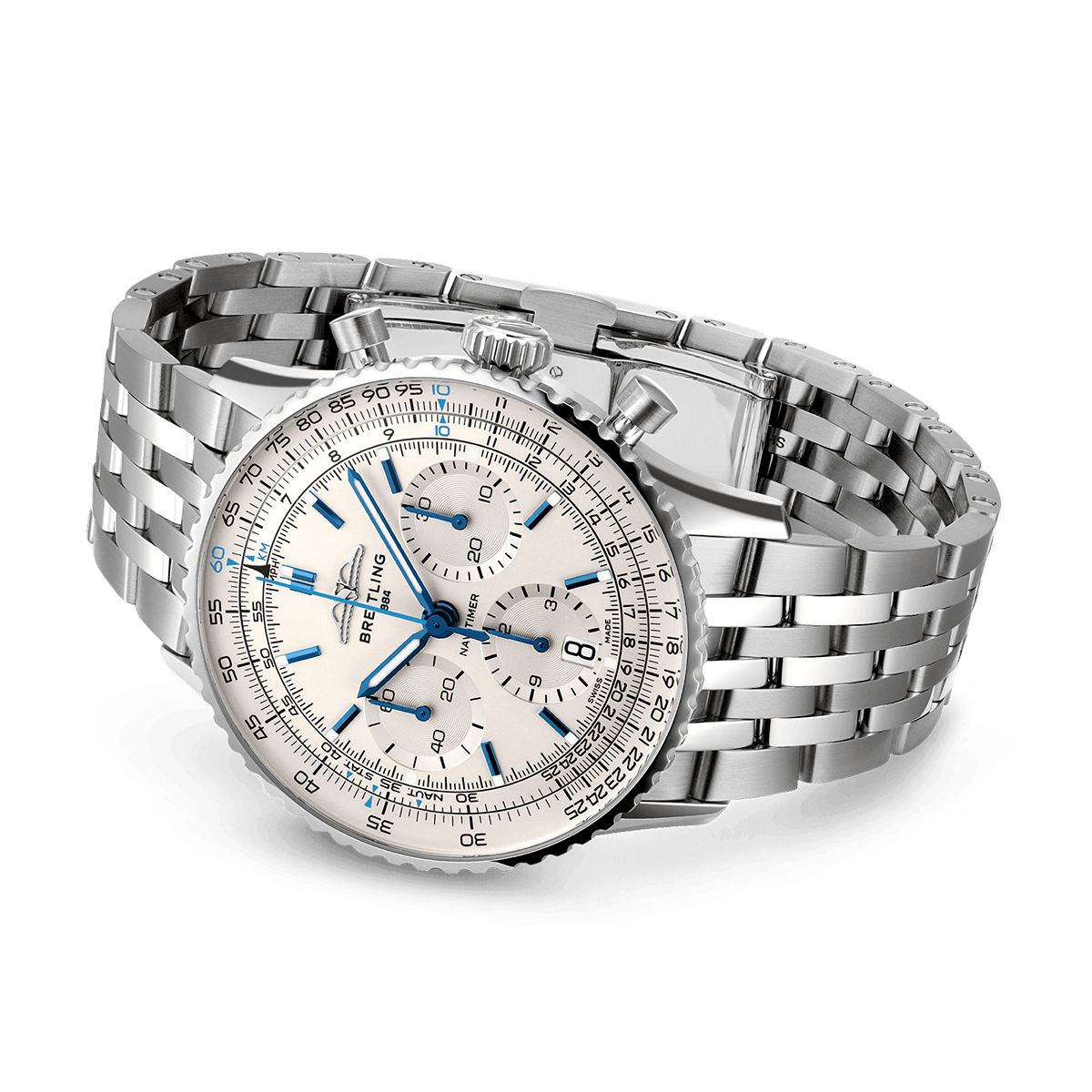 Navitimer 41mm White/Blue Dial Men's Chronograph Bracelet Watch