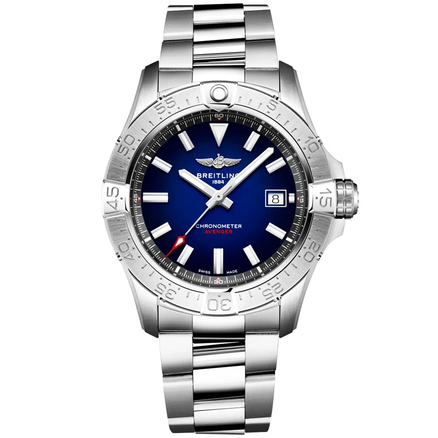 Breitling Avenger Wings 42mm Blue Gradient Dial Automatic Mens Bracelet Watch - Berry's Jewellers