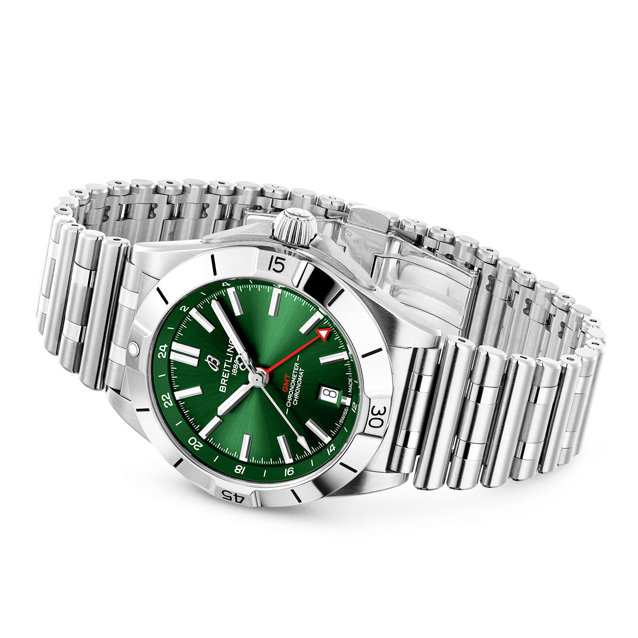 Chronomat GMT 40mm Green Dial Men's Automatic Bracelet Watch