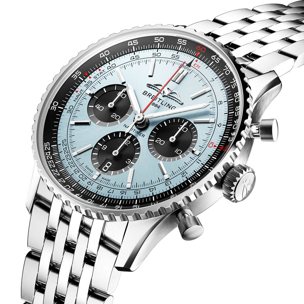 Navitimer 43mm Ice Blue/Black Dial Automatic Chronograph Watch