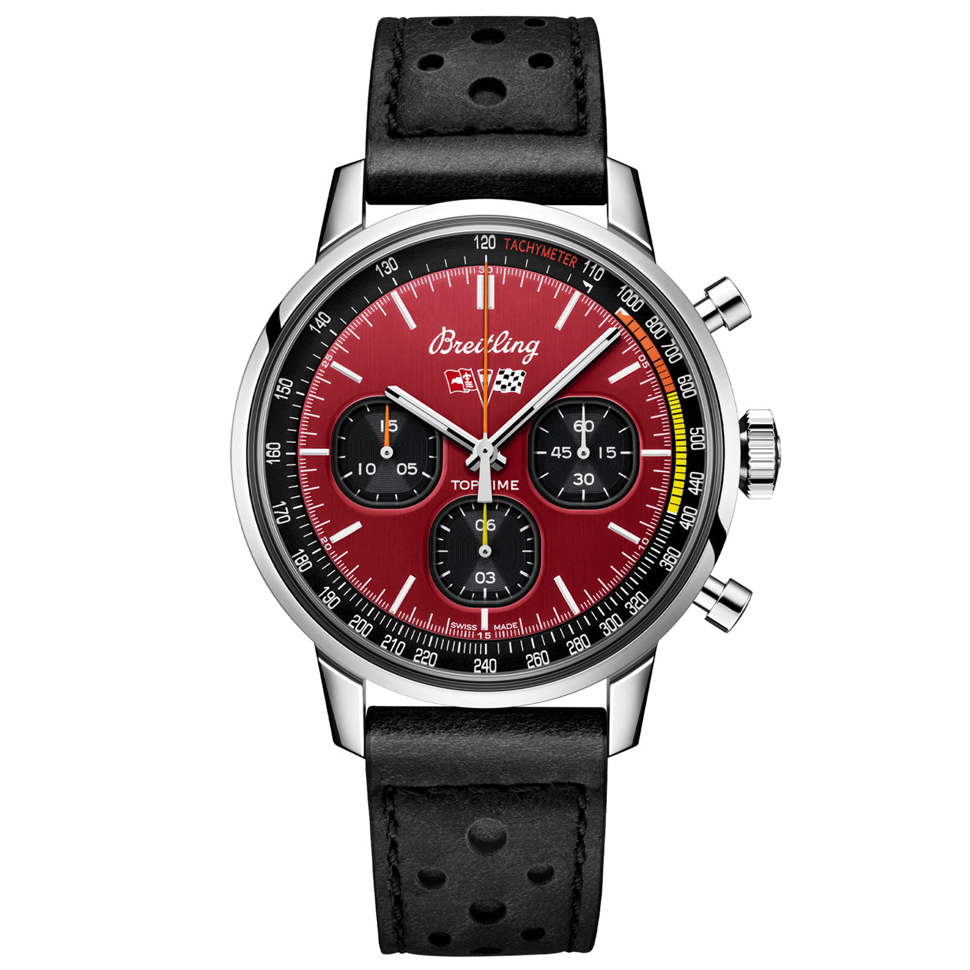Top Time Chevrolet Corvette 42mm Red Dial Automatic Strap Watch