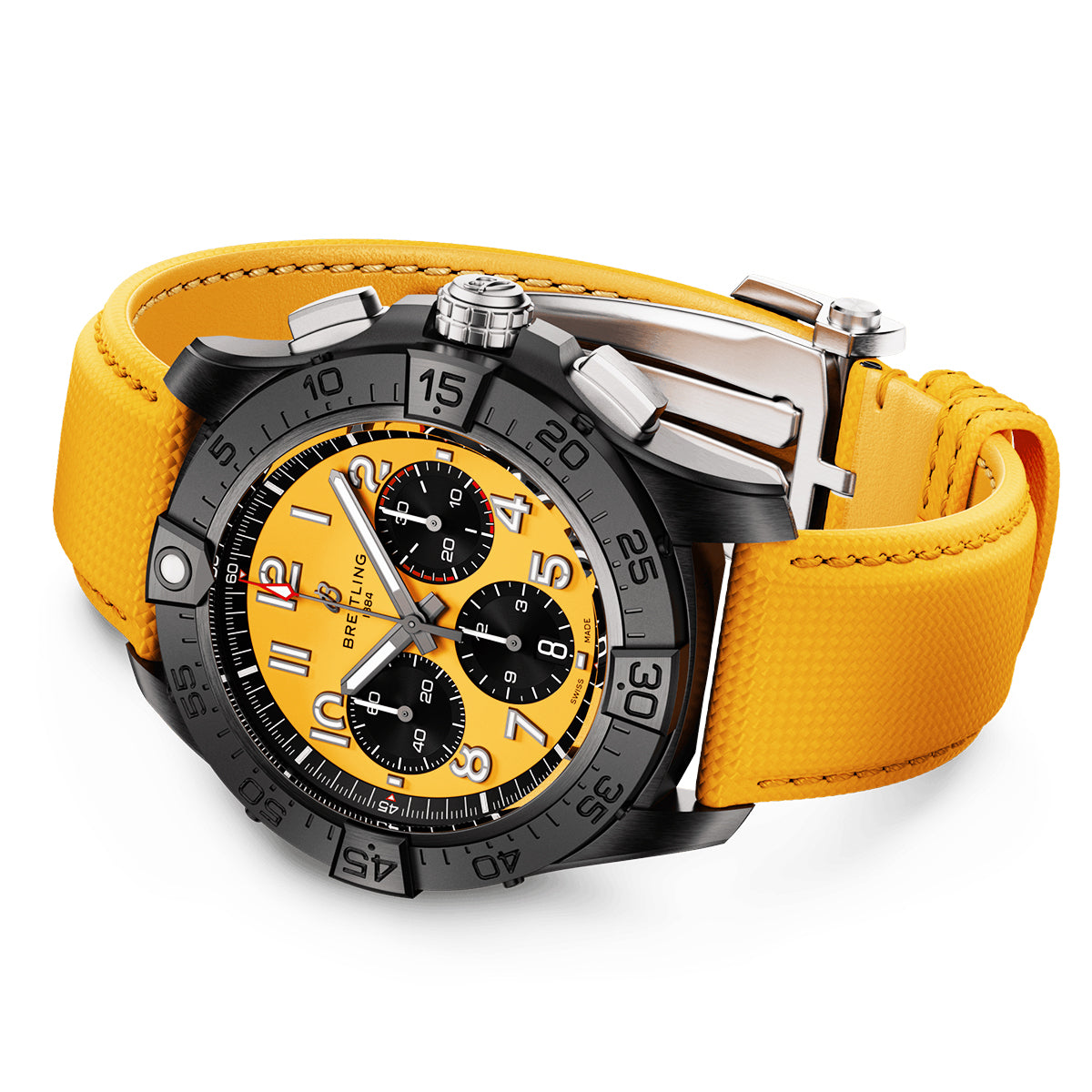 Avenger Night Mission 44mm Black Ceramic & Yellow Dial Watch