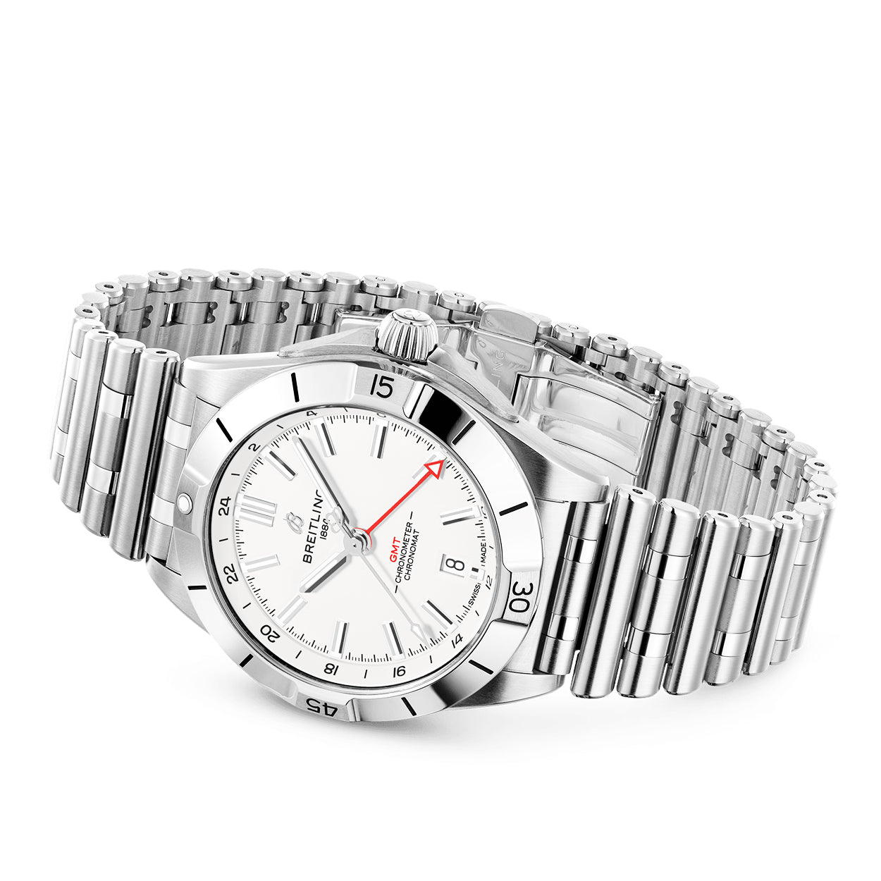 Chronomat GMT 40mm White Dial Men's Automatic Bracelet Watch