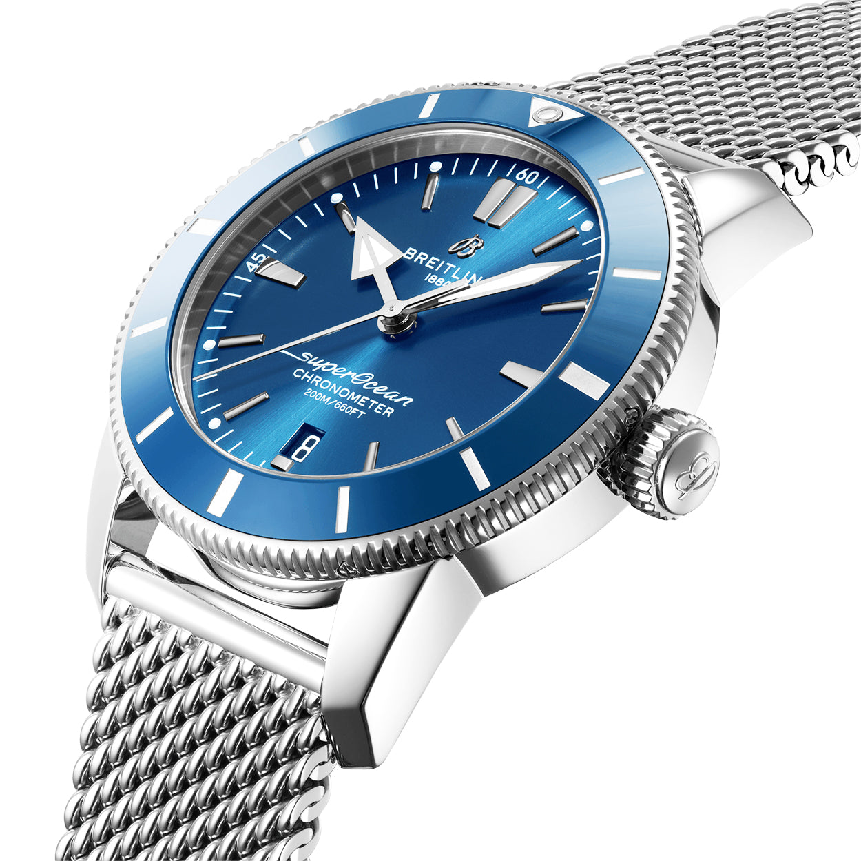Superocean Heritage II 44mm Blue Dial Automatic Bracelet Watch