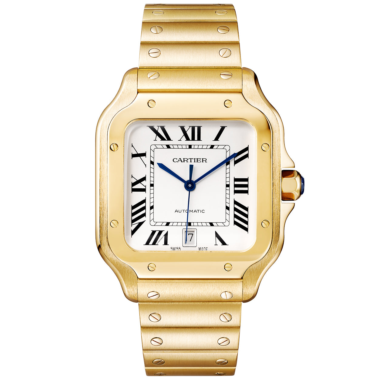 Santos de Cartier Large Automatic 18ct Yellow Gold Bracelet Watch