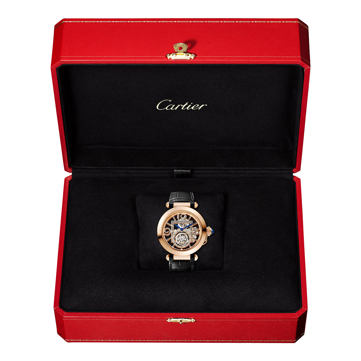 Pasha de Cartier Skeleton Tourbillon 41mm 18ct Rose Gold Watch