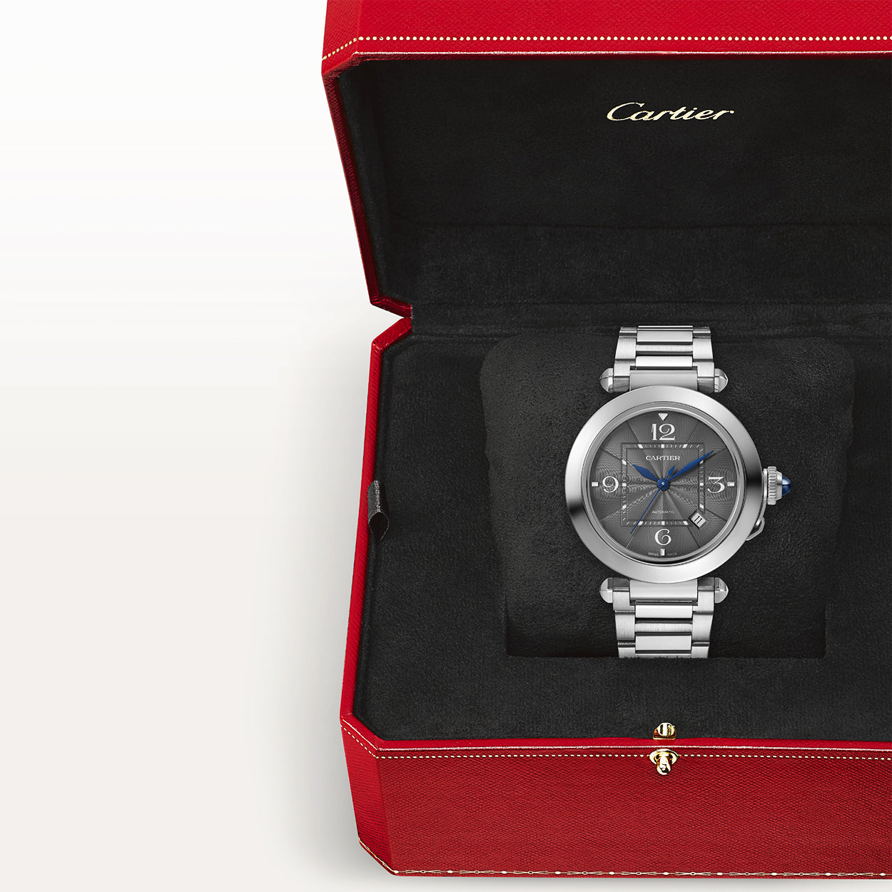 Pasha de Cartier 41mm Grey Dial Men's Automatic Bracelet Watch