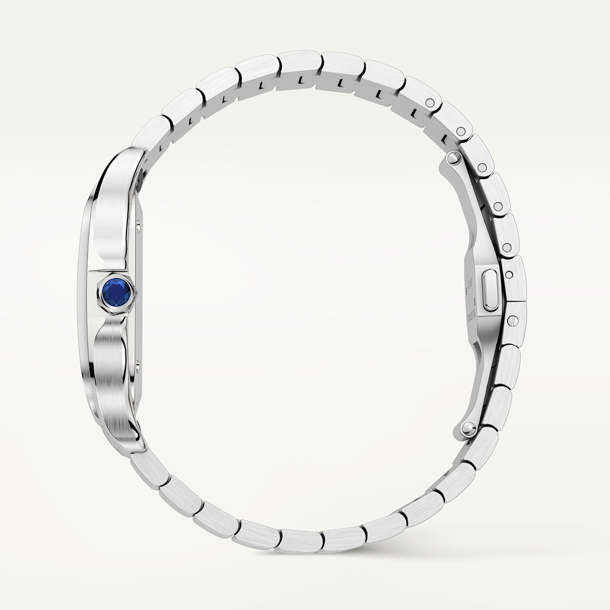 Santos de Cartier Medium Blue Dial Automatic Bracelet/Strap Watch