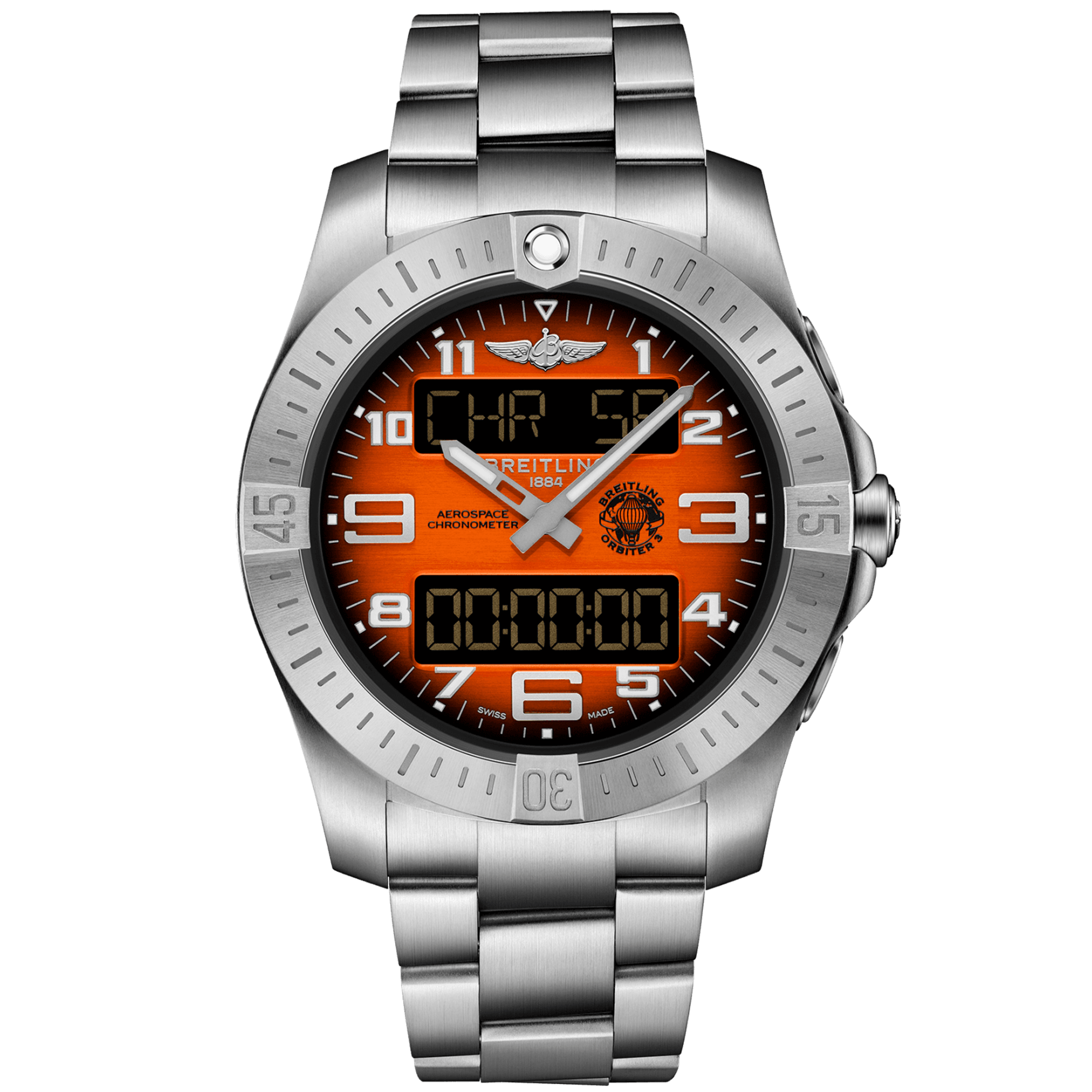 Aerospace Orbiter Edition 43mm Titanium Men's Bracelet Watch