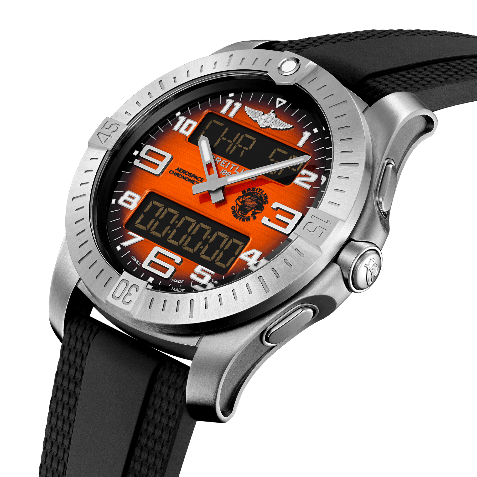 Aerospace Orbiter Edition 43mm Titanium Men's Strap Watch