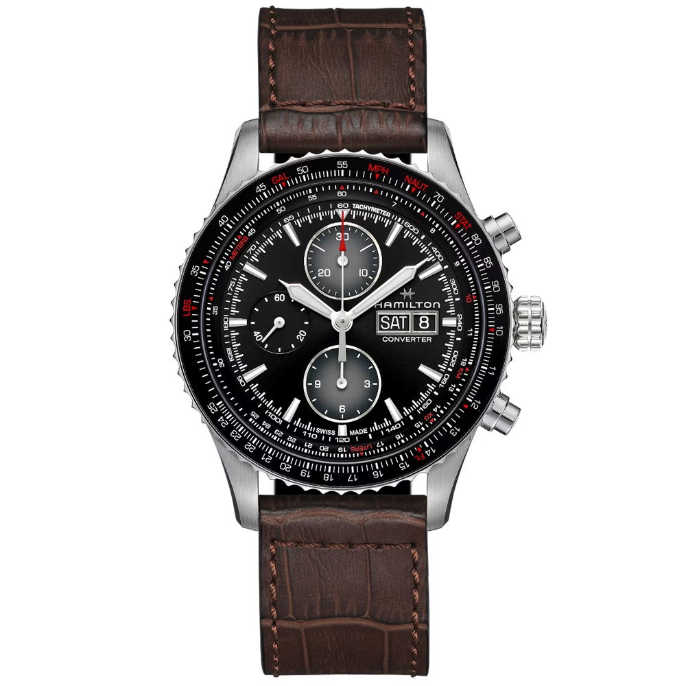 Khaki Aviation Converter Automatic Chronograph Strap Watch