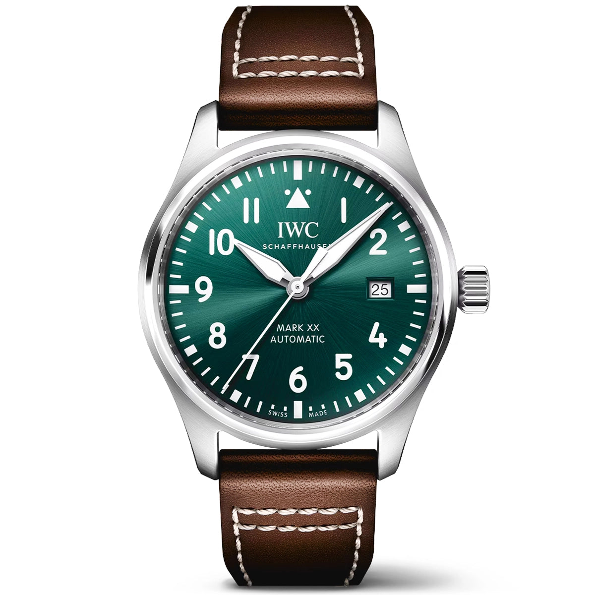 IWC Pilot's Mark XX Green Dial Men's Strap Watch IW328205