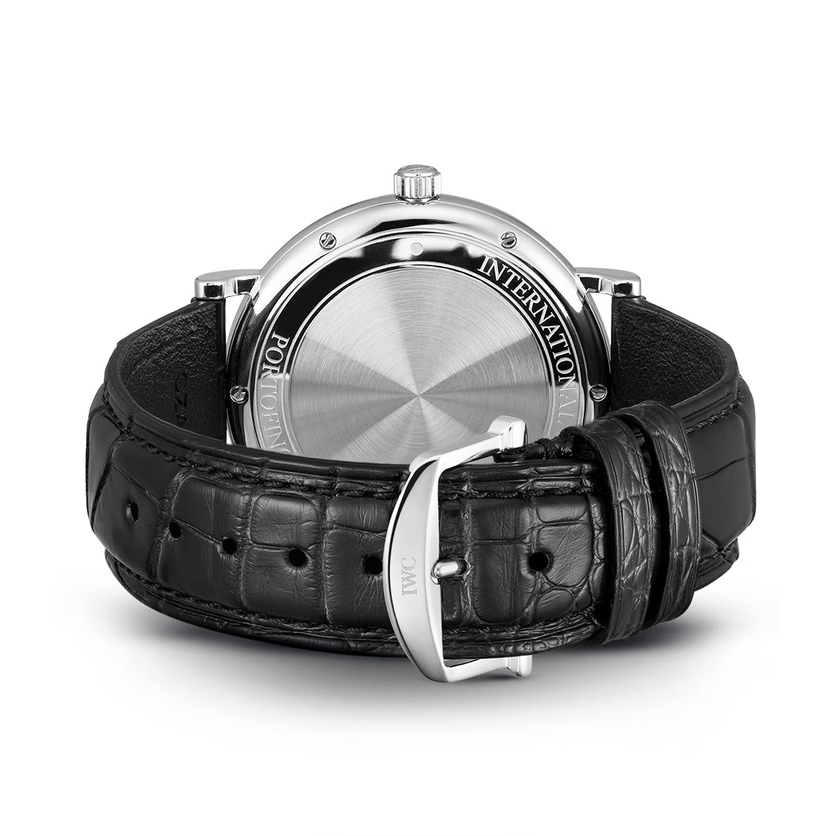 Portofino 40mm Blue/Rose Dial Men's Leather Strap Watch