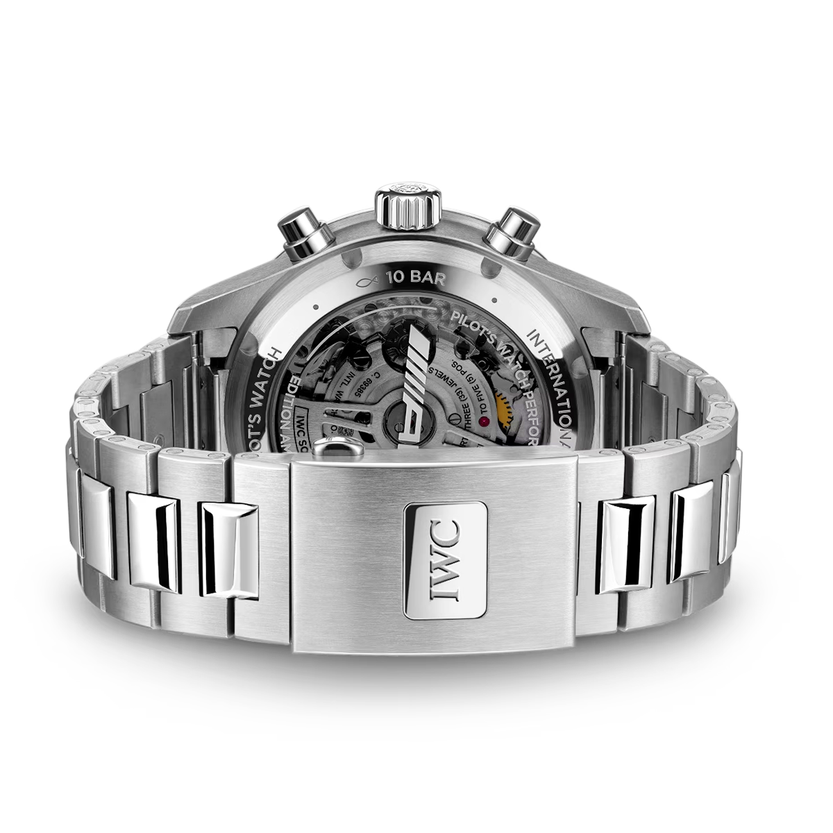 Pilot's 41mm Black Dial AMG Performance Chronograph Bracelet Watch