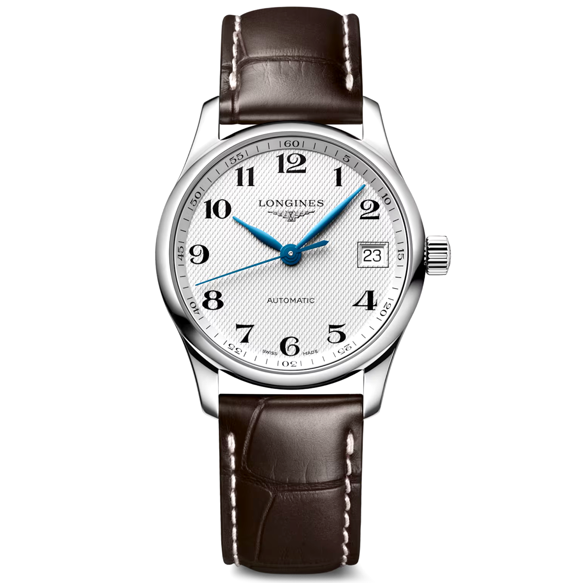 Master Collection 40mm Men's Automatic Silver Dial Strap Watch