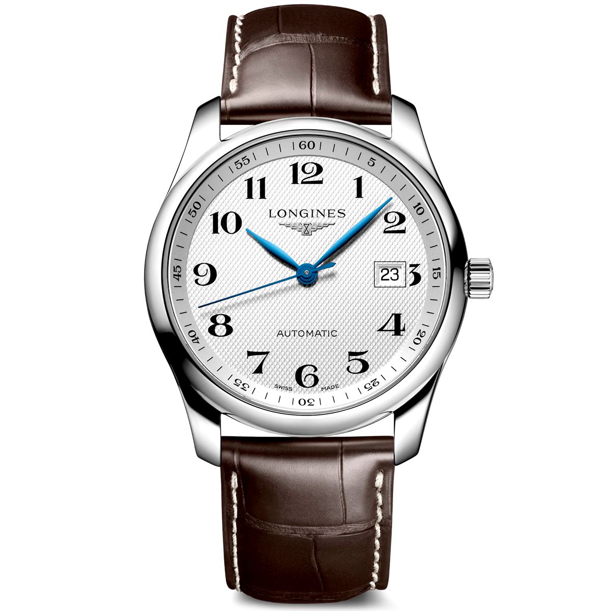 Master Collection 40mm Silver Dial Automatic Strap Watch