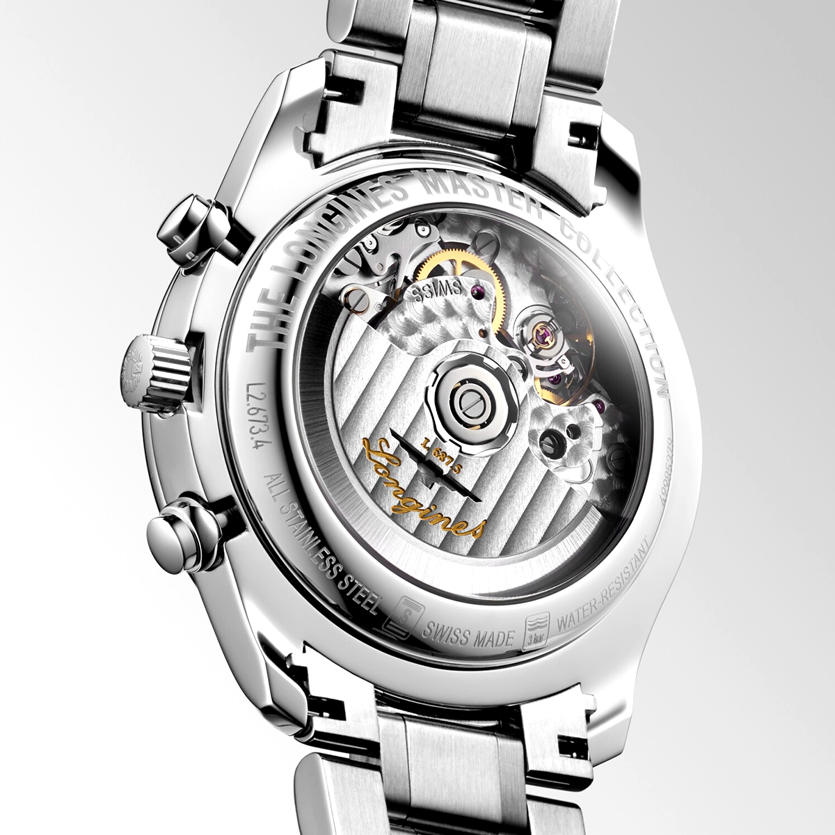 Master Collection Chronograph Calendar 40mm Grey Dial Bracelet Watch