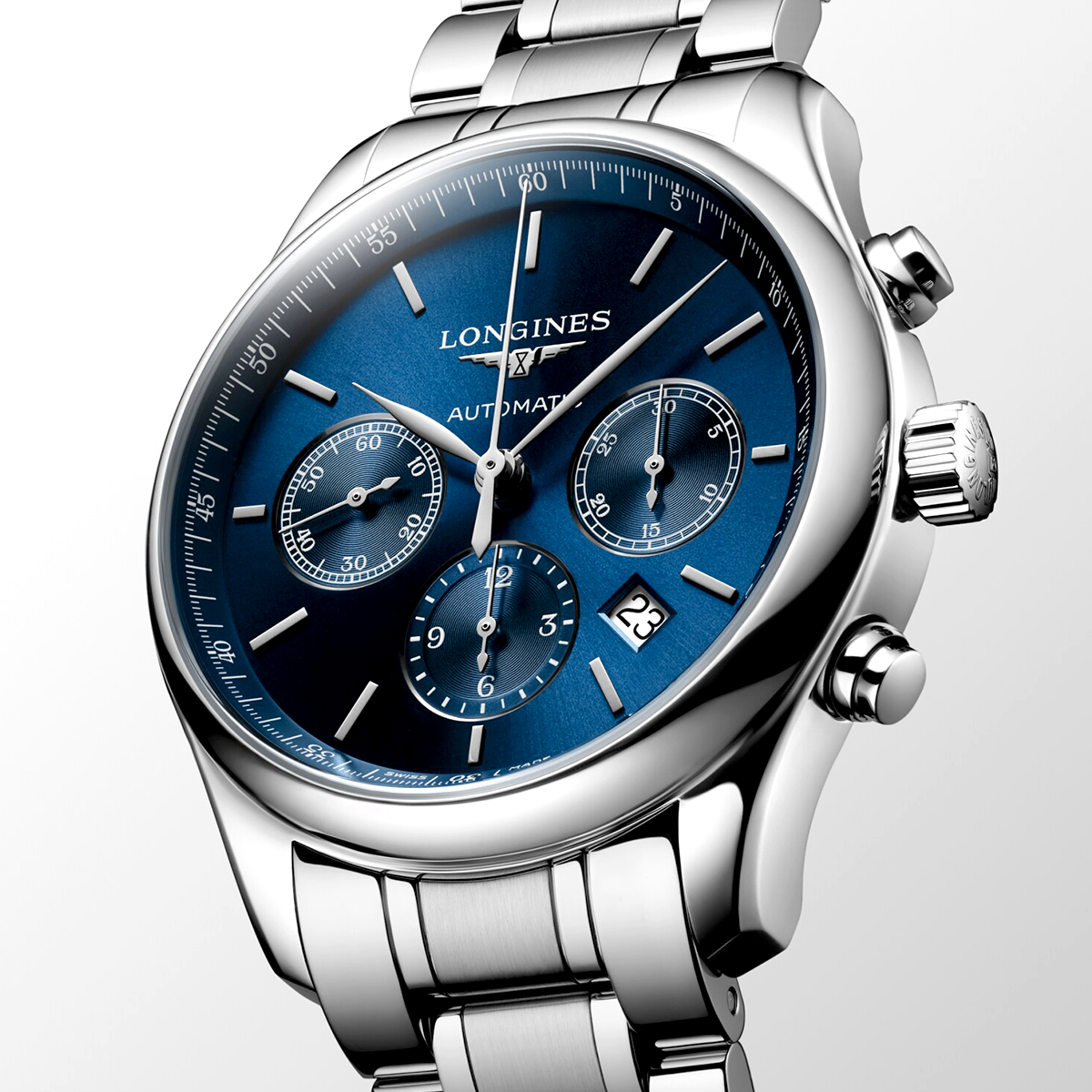 Master Collection Chronograph 42mm Blue Dial Bracelet Watch