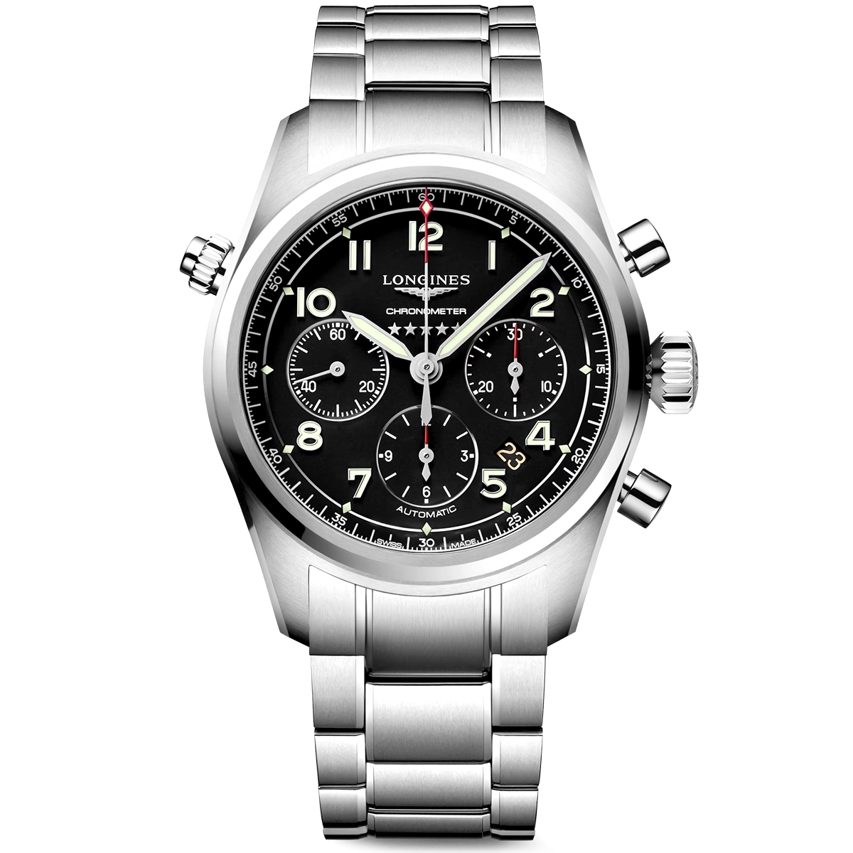 Spirit Chronograph 42mm Black Dial Automatic Bracelet Watch