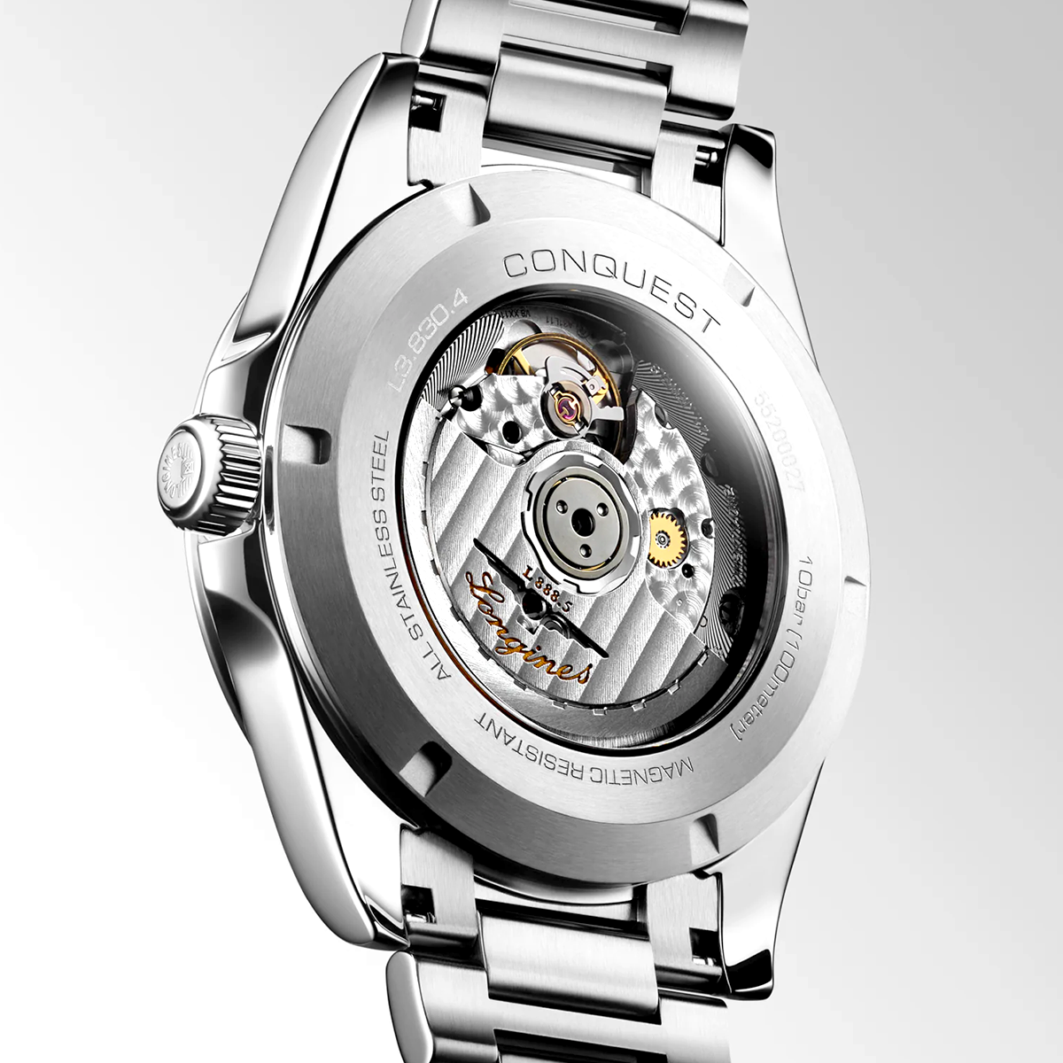 Conquest 41mm Black Dial Automatic Bracelet Watch