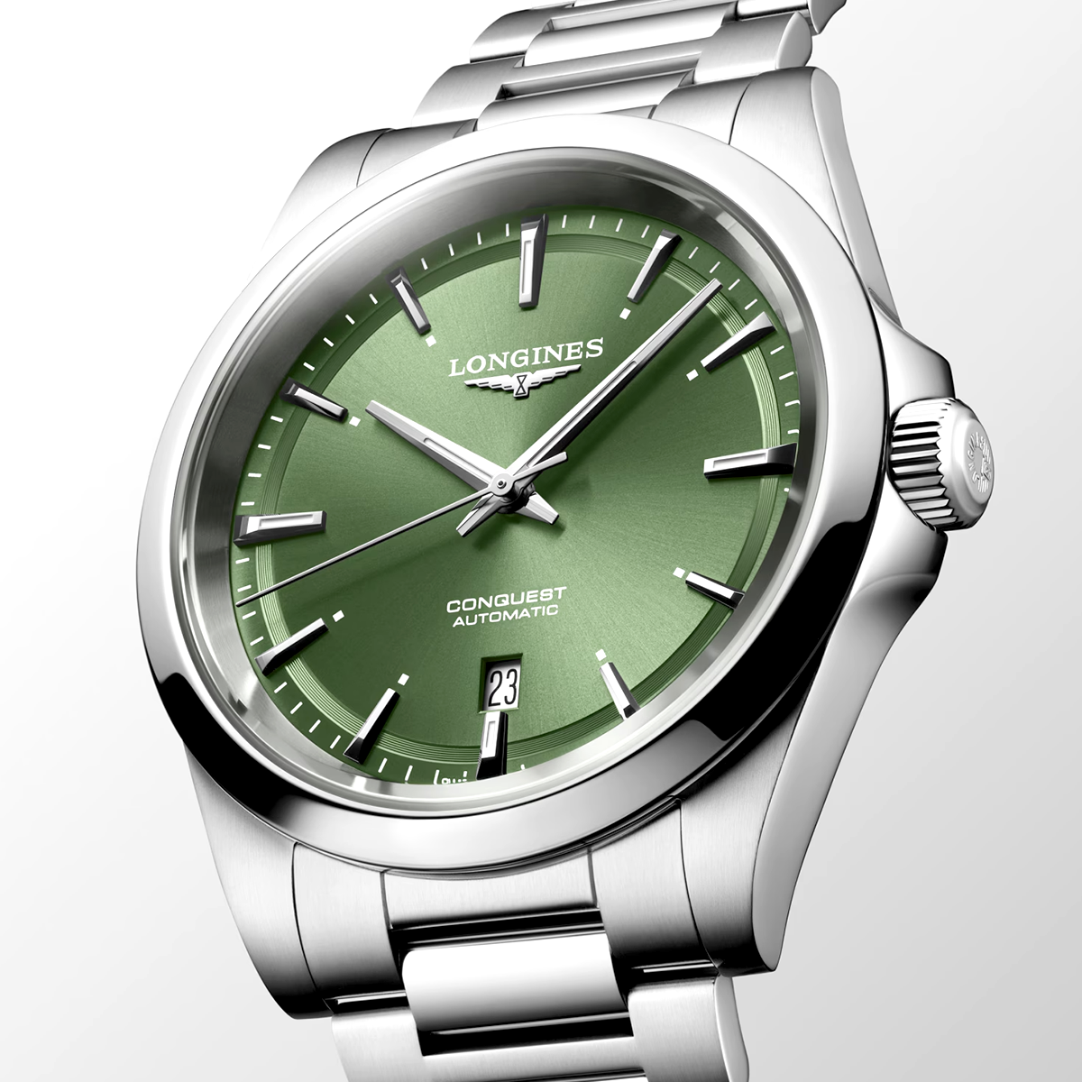 Conquest 41mm Green Dial Automatic Bracelet Watch