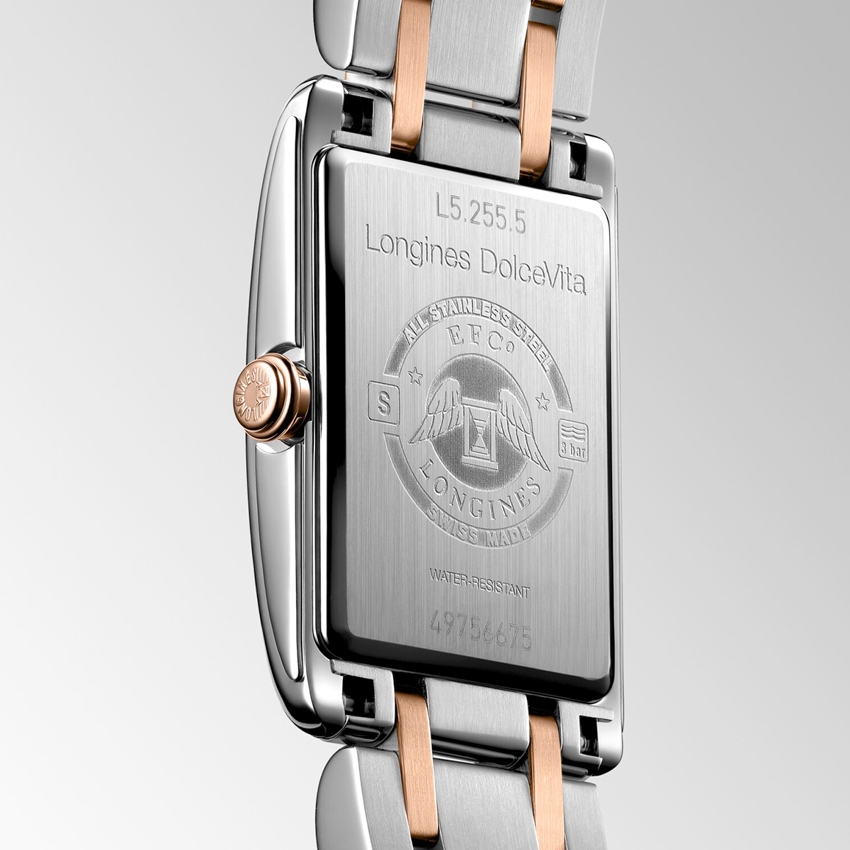 DolceVita 20.8mm x 32mm Two-Tone Silver Dial Ladies Bracelet Watch