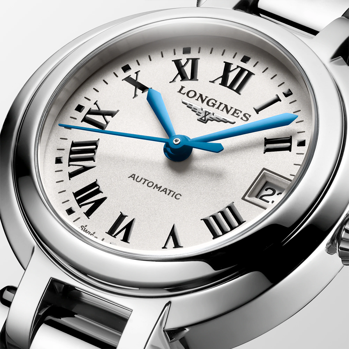 PrimaLuna 26.5mm Silver Roman Dial Ladies Automatic Watch