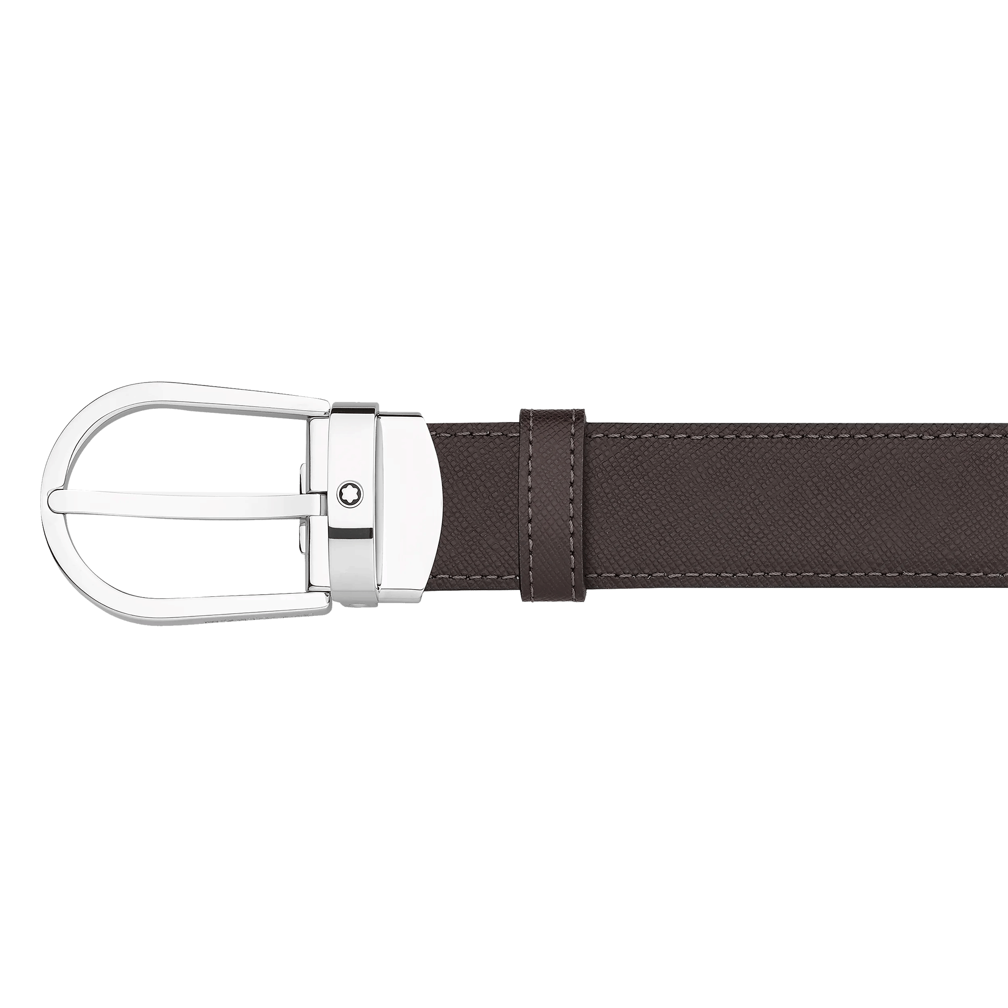 Horseshoe Buckle Black / Brown 30mm Reversible Leather Belt