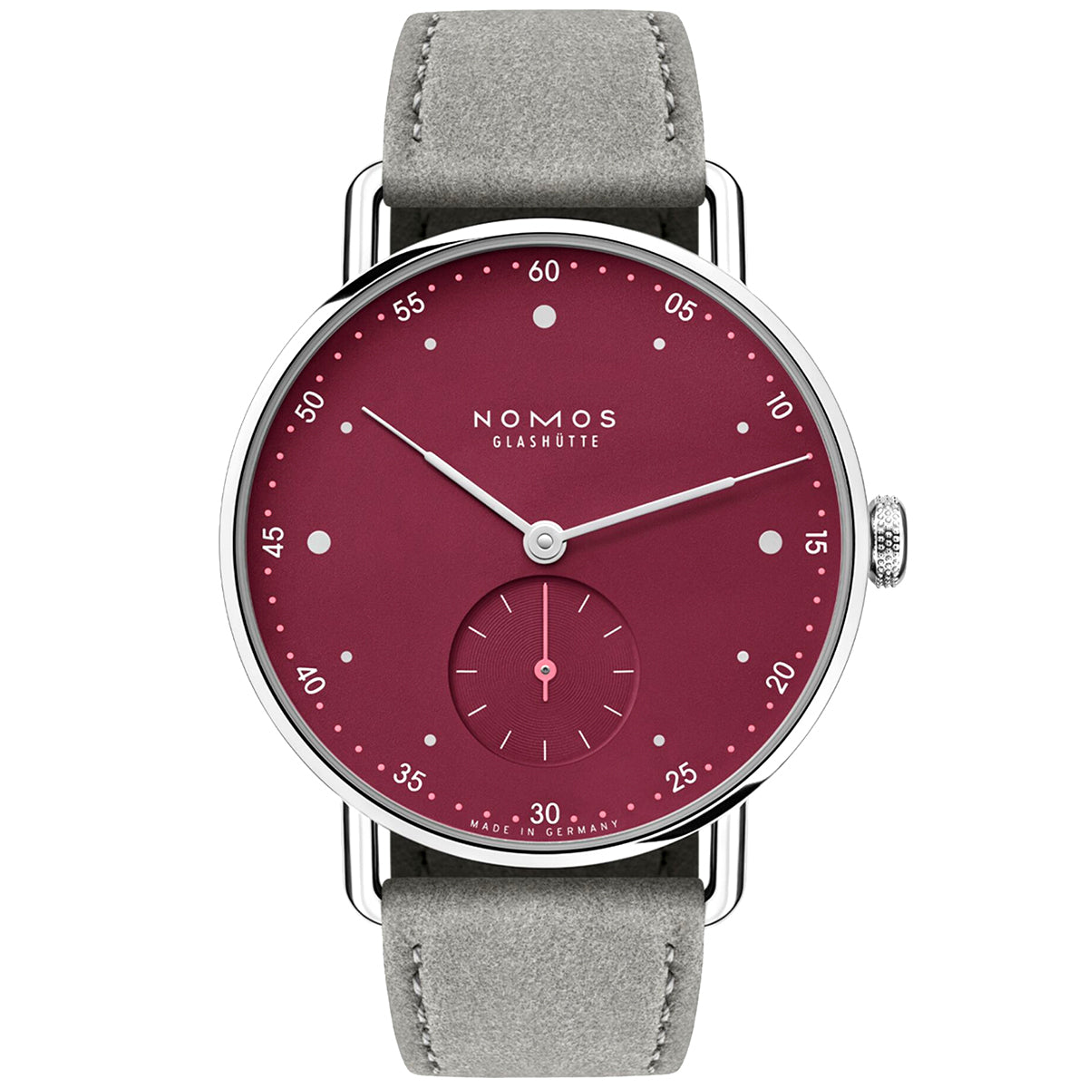 Metro 33mm Muted Red Dial Ladies Strap Watch