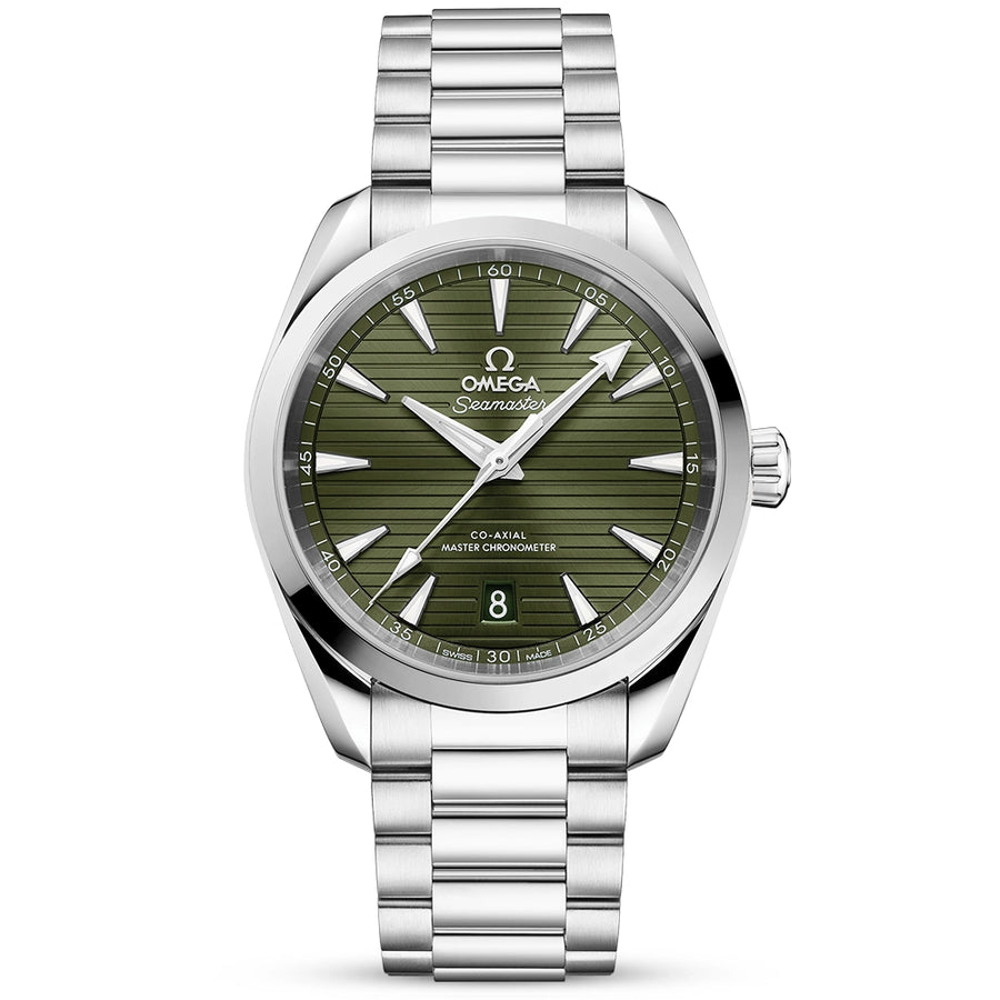 OMEGA Seamaster Aqua Terra 150m 38mm Green Dial Automatic Bracelet Watch - Berry's Jewellers