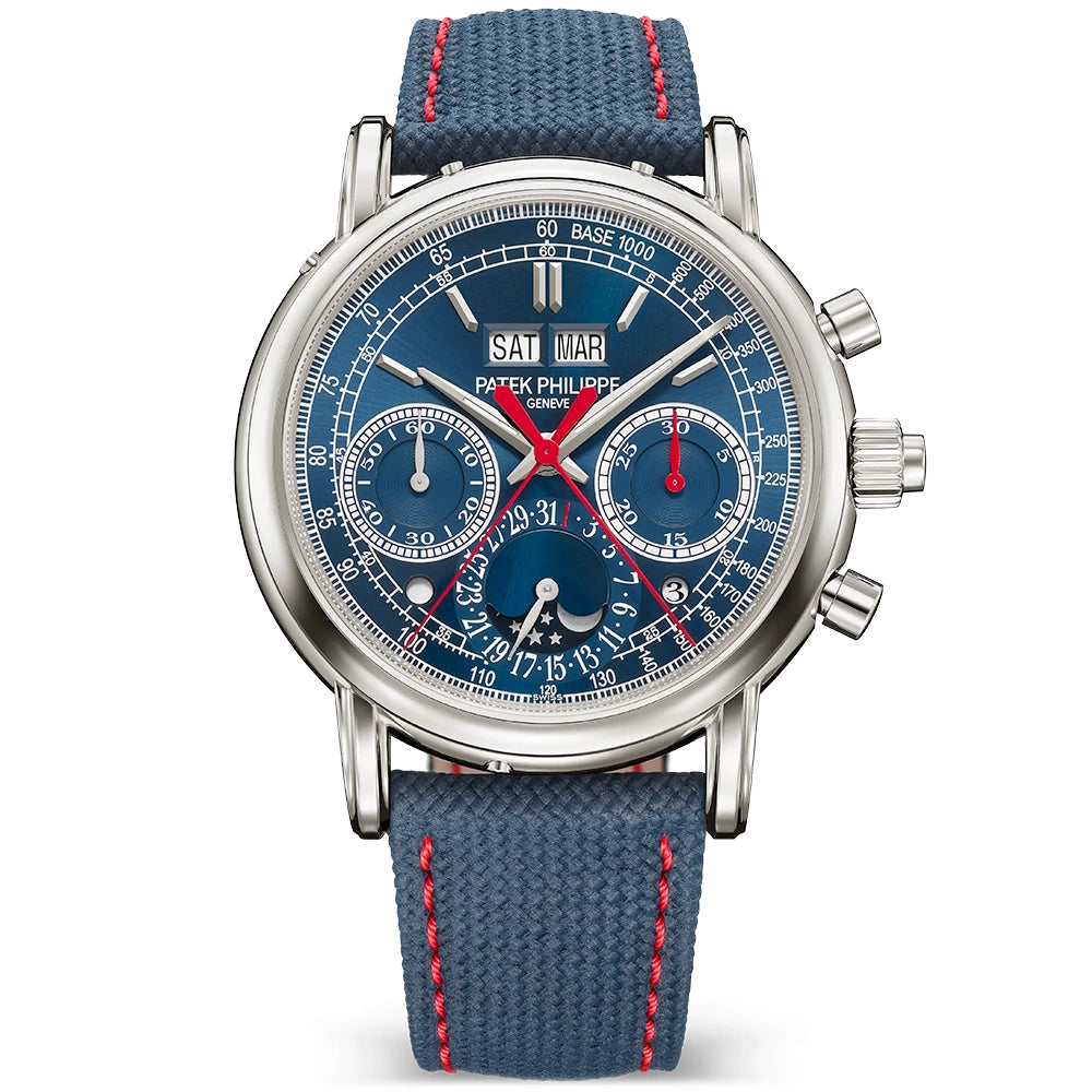 Patek Philippe Grand Complications Split-Seconds 18ct White Gold Blue Dial Watch - Berry's Jewellers