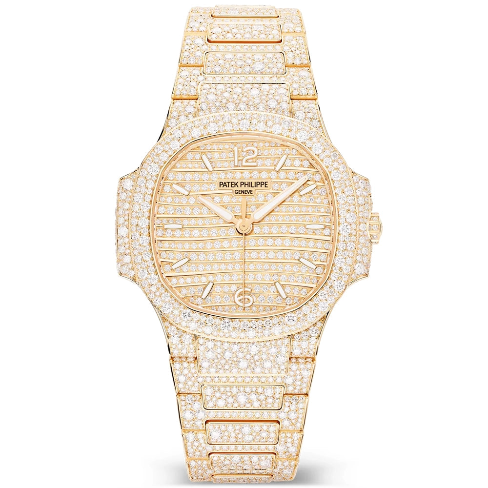 Nautilus Haute Joaillerie 18ct Rose Gold Full Diamond Set Ladies Watch 7118/1450R-001