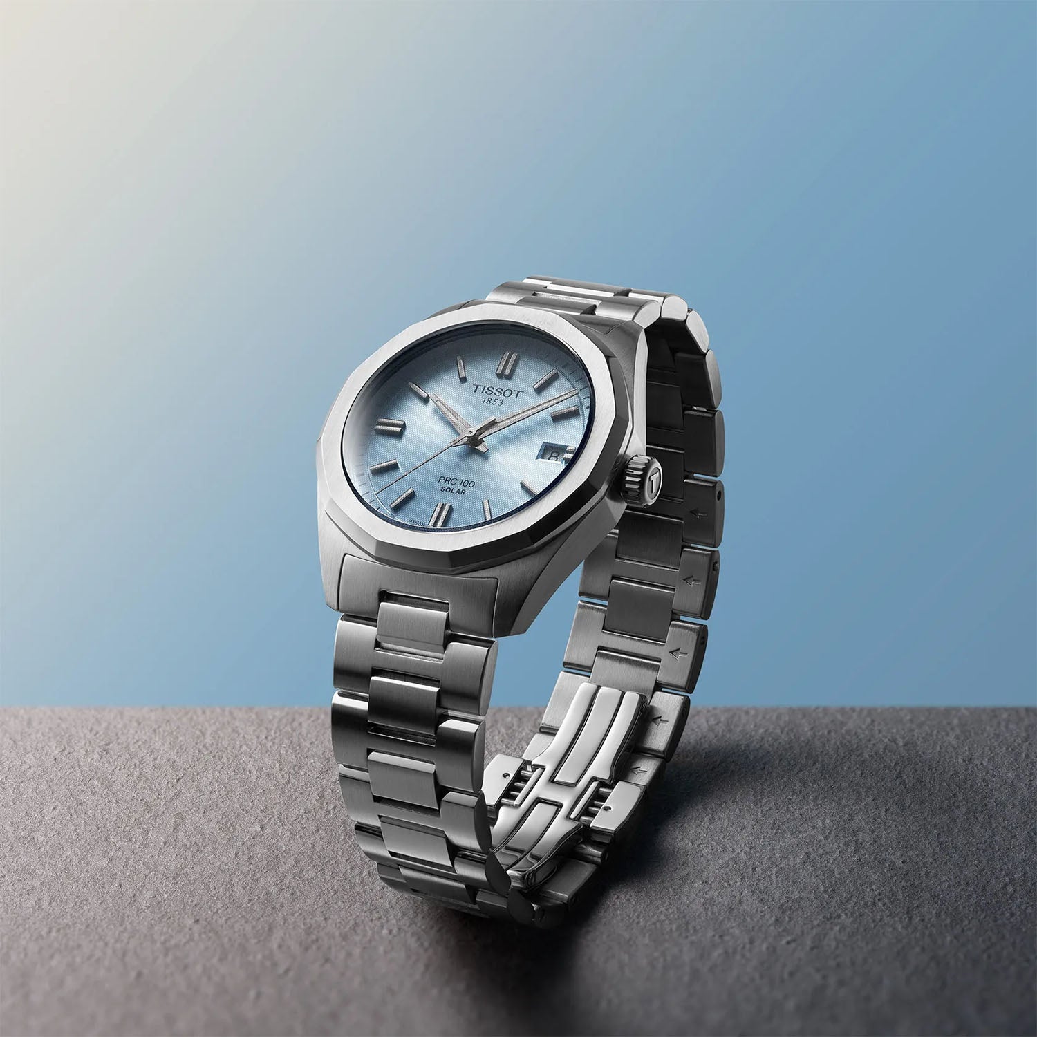 Tissot PRC 100 Solar Quartz 34mm Bracelet Watch - Berry's Jewellers