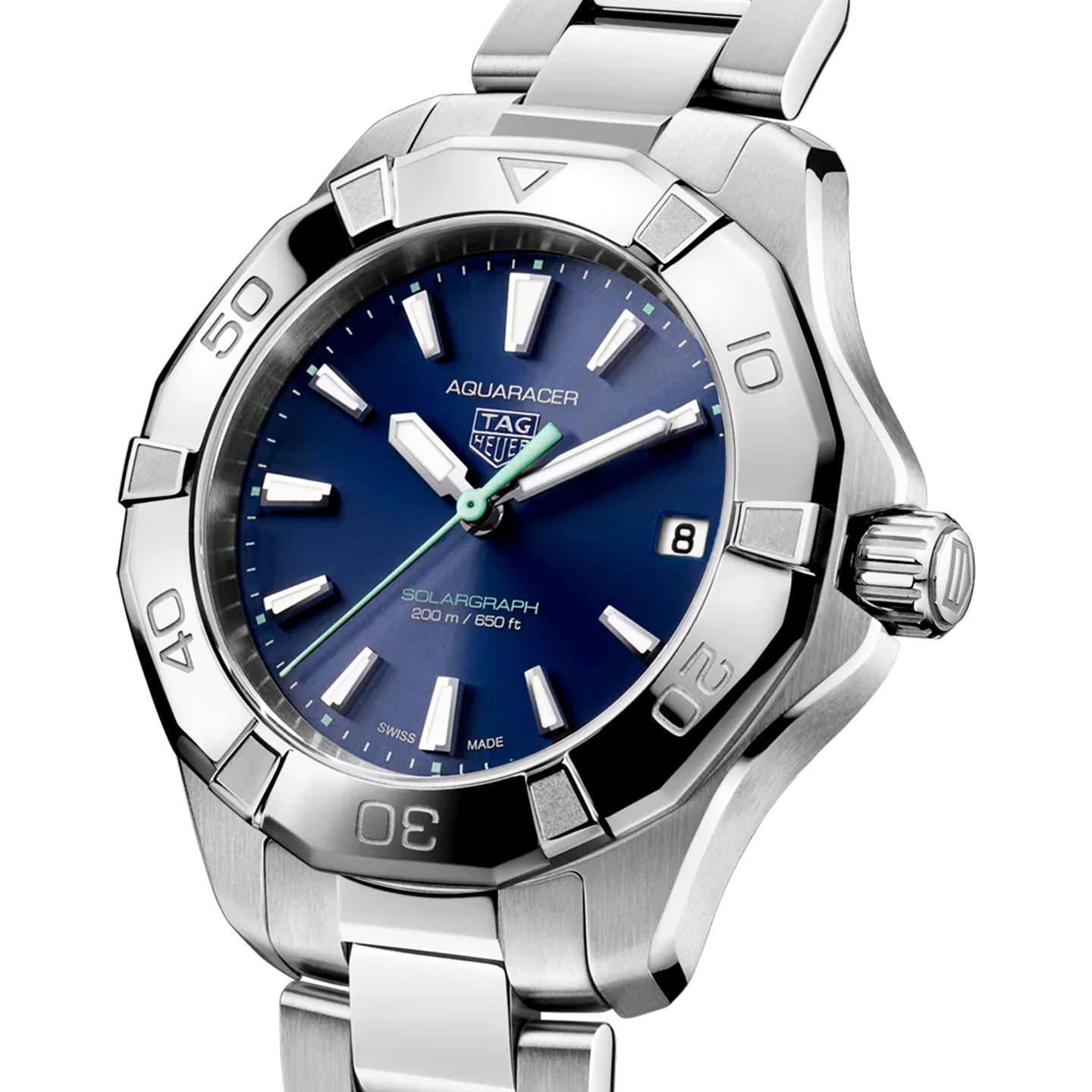 Aquaracer Professional 200 Solargraph 34mm Blue Dial Watch