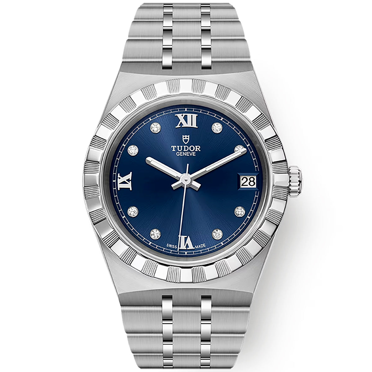 Royal 34mm Blue Diamond Dial Ladies Bracelet Watch