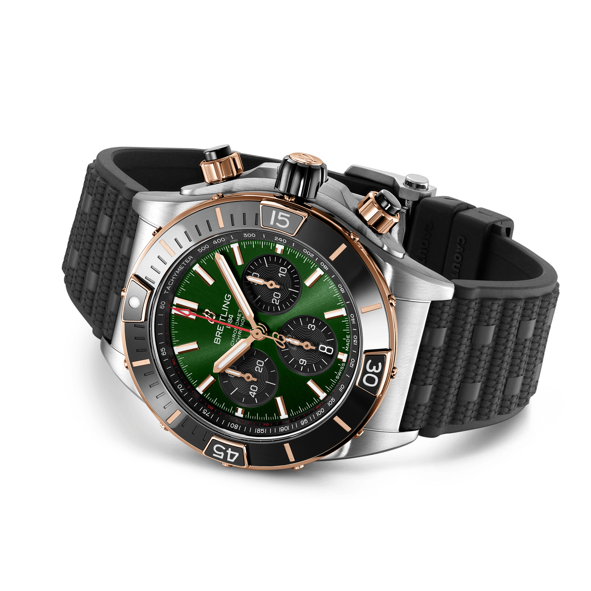 Super Chronomat 44mm Two-Tone Green Dial Men's Automatic Watch